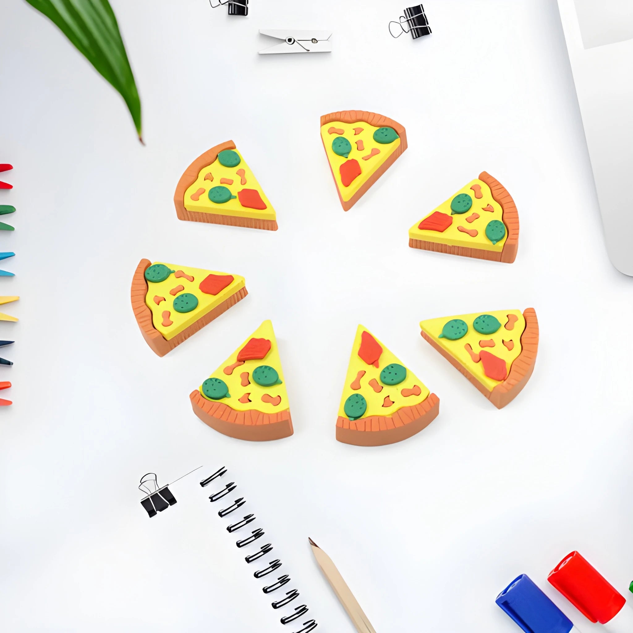 Pizza slice erasers (7-pack)