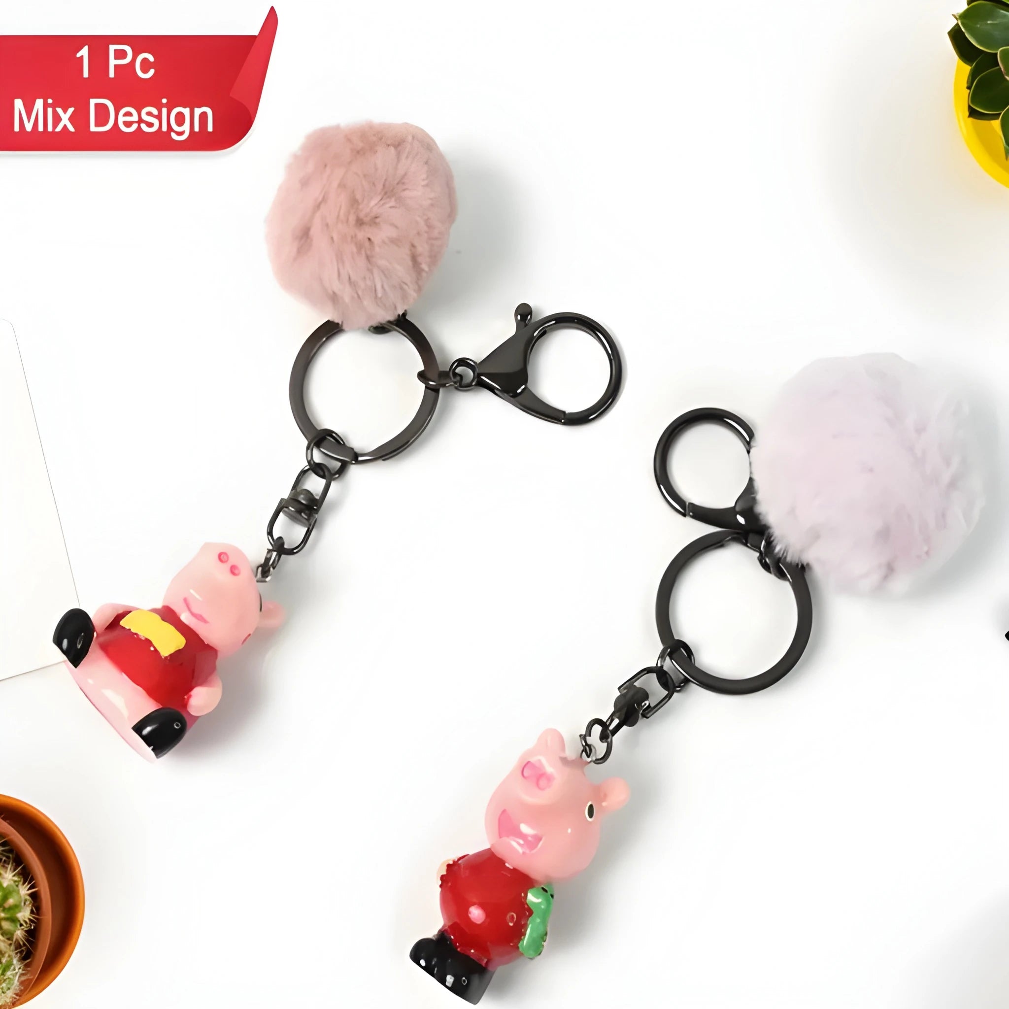 Pom cartoon keychain