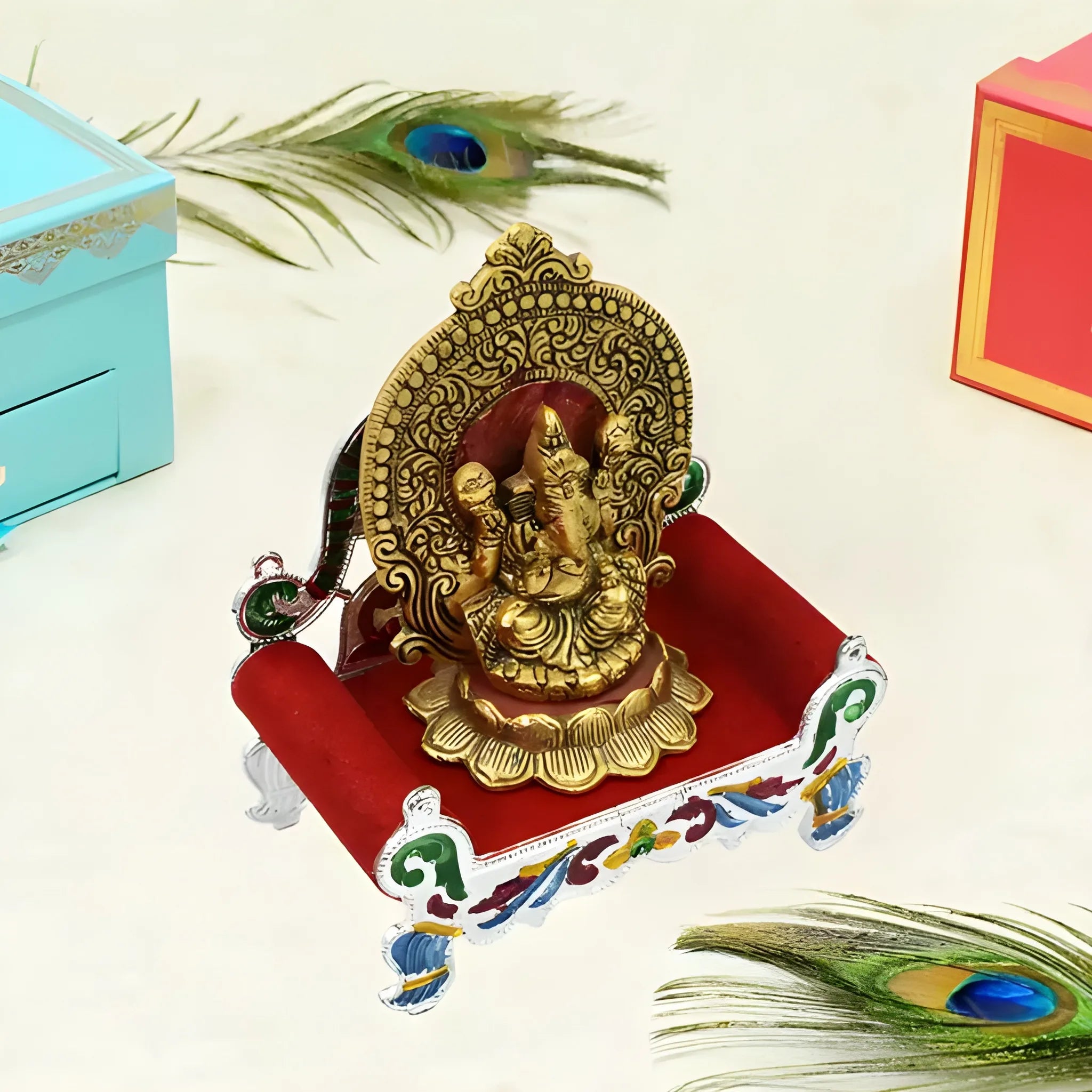 Portable bal gopal singhasan