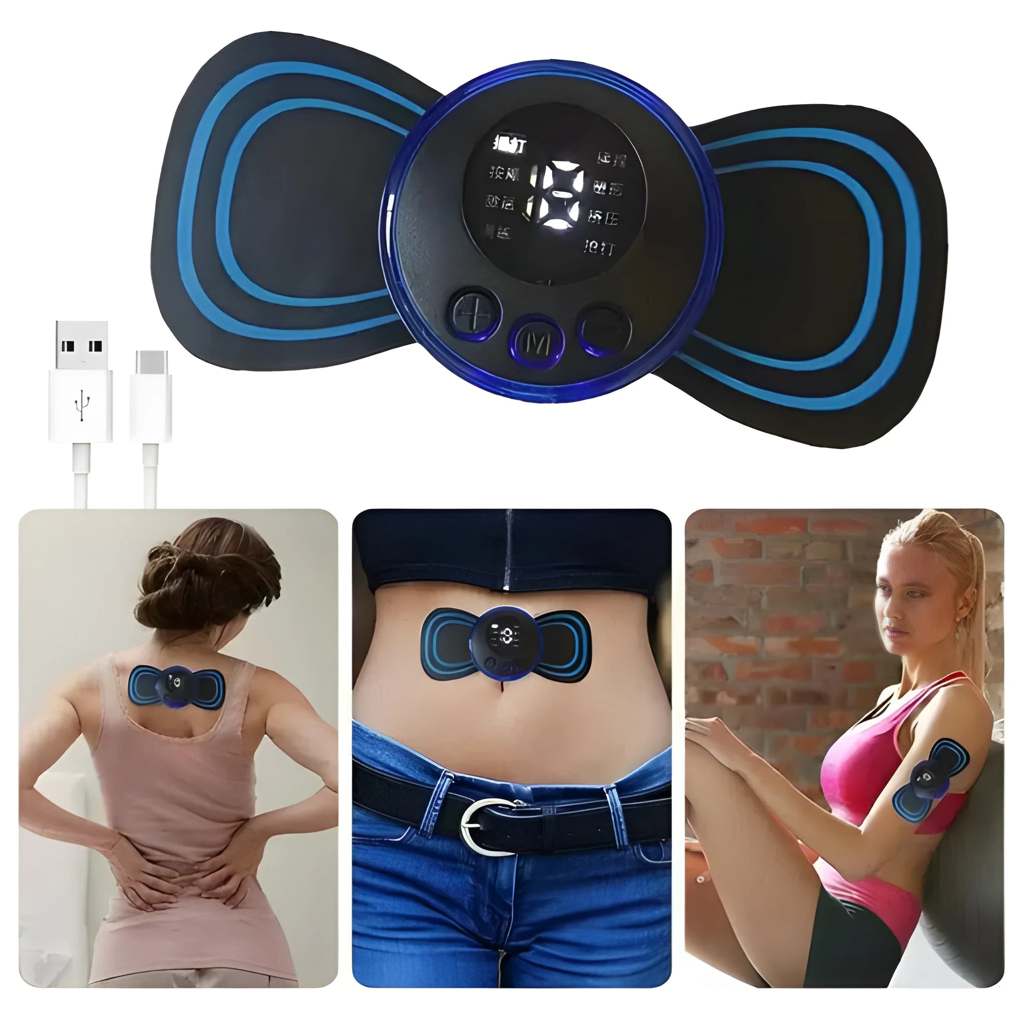 Portable ems neck massager