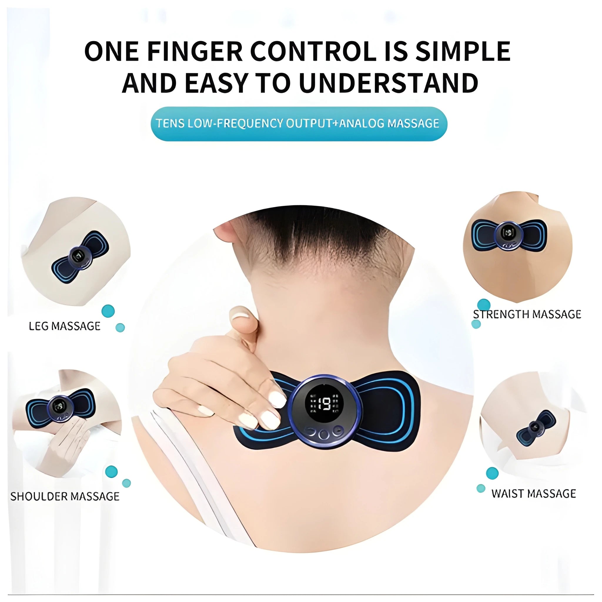 Portable ems neck massager