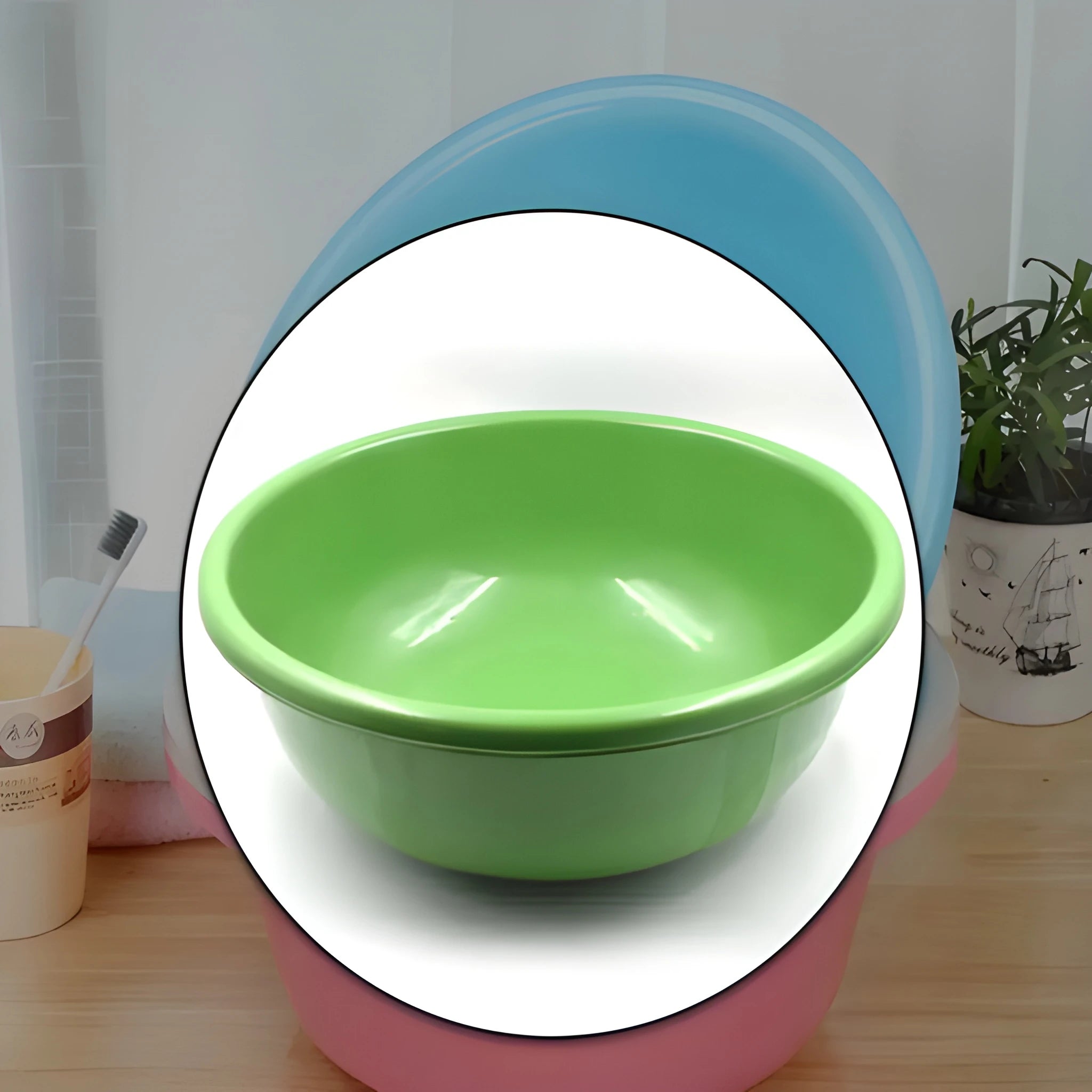Portable plastic bath tub