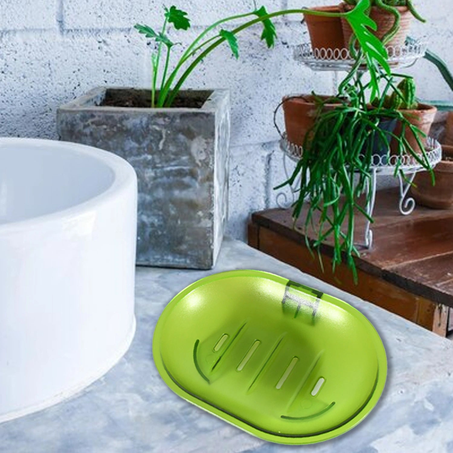Self-adhesive wall soap dish holder