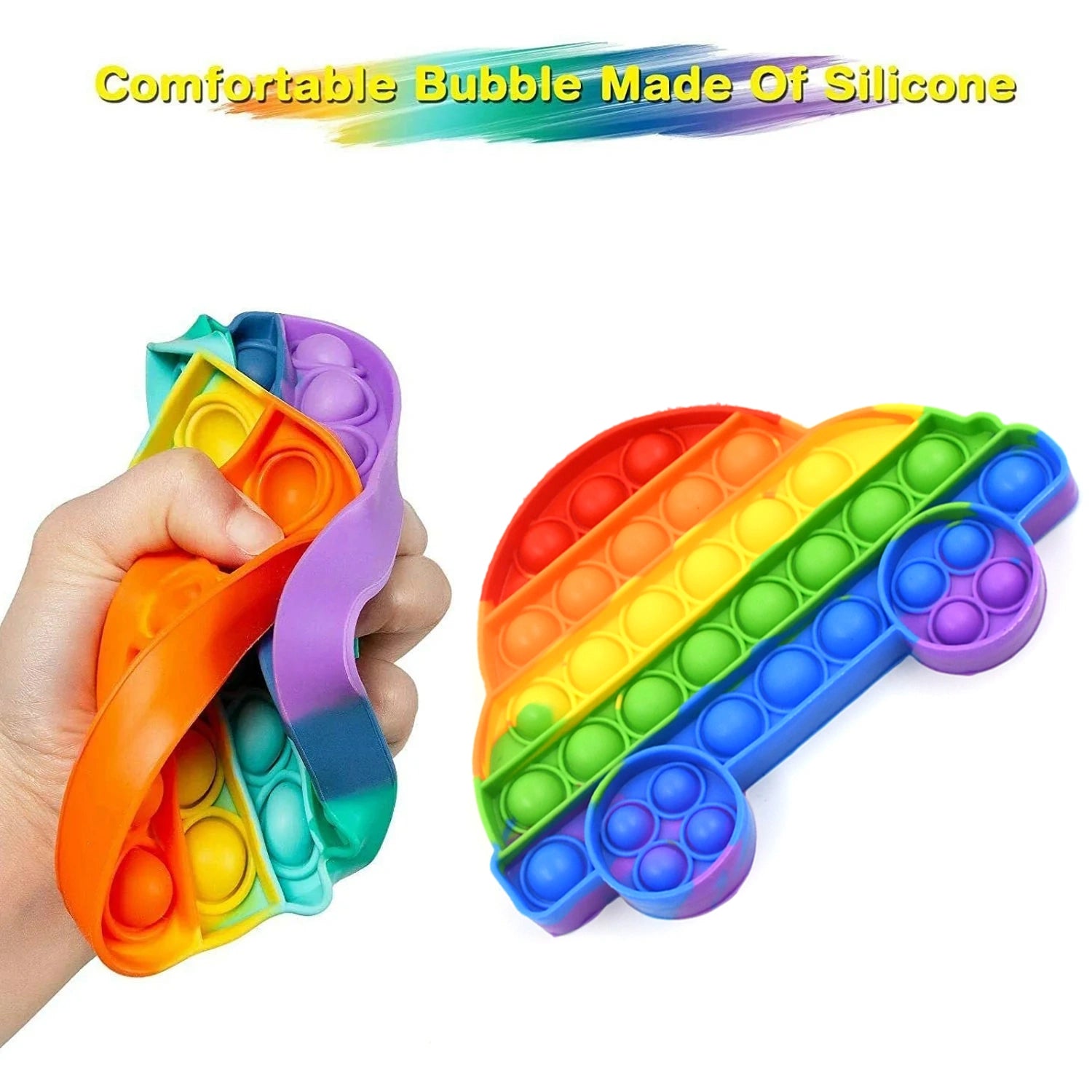 Butterfly & car shape pop fidget toy