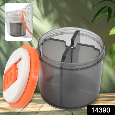 Plastic 4 section pill box organizer (1 pc mix color)