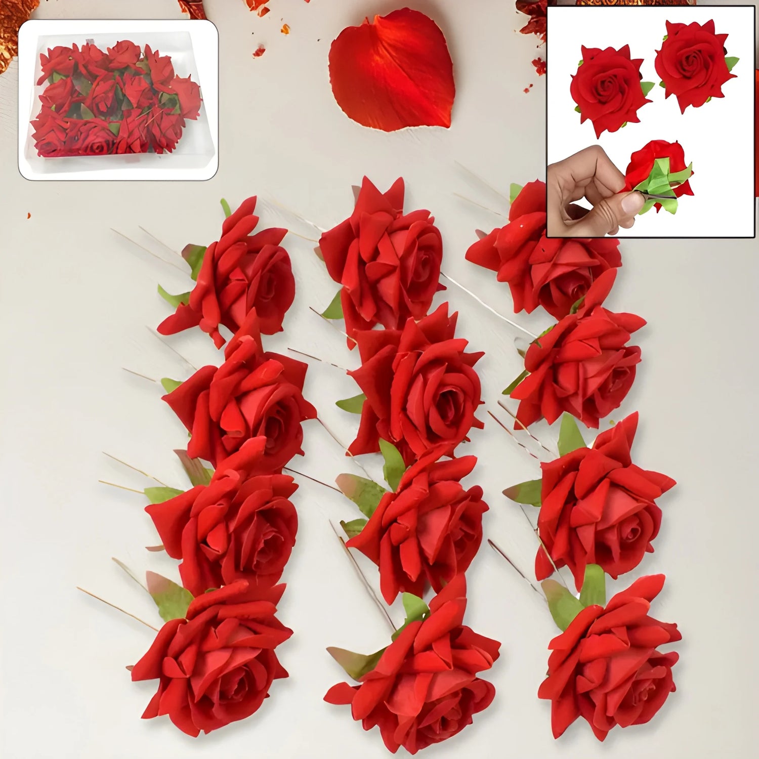 Best red rose hair clips - pins claws & | 2025 | fast shipping