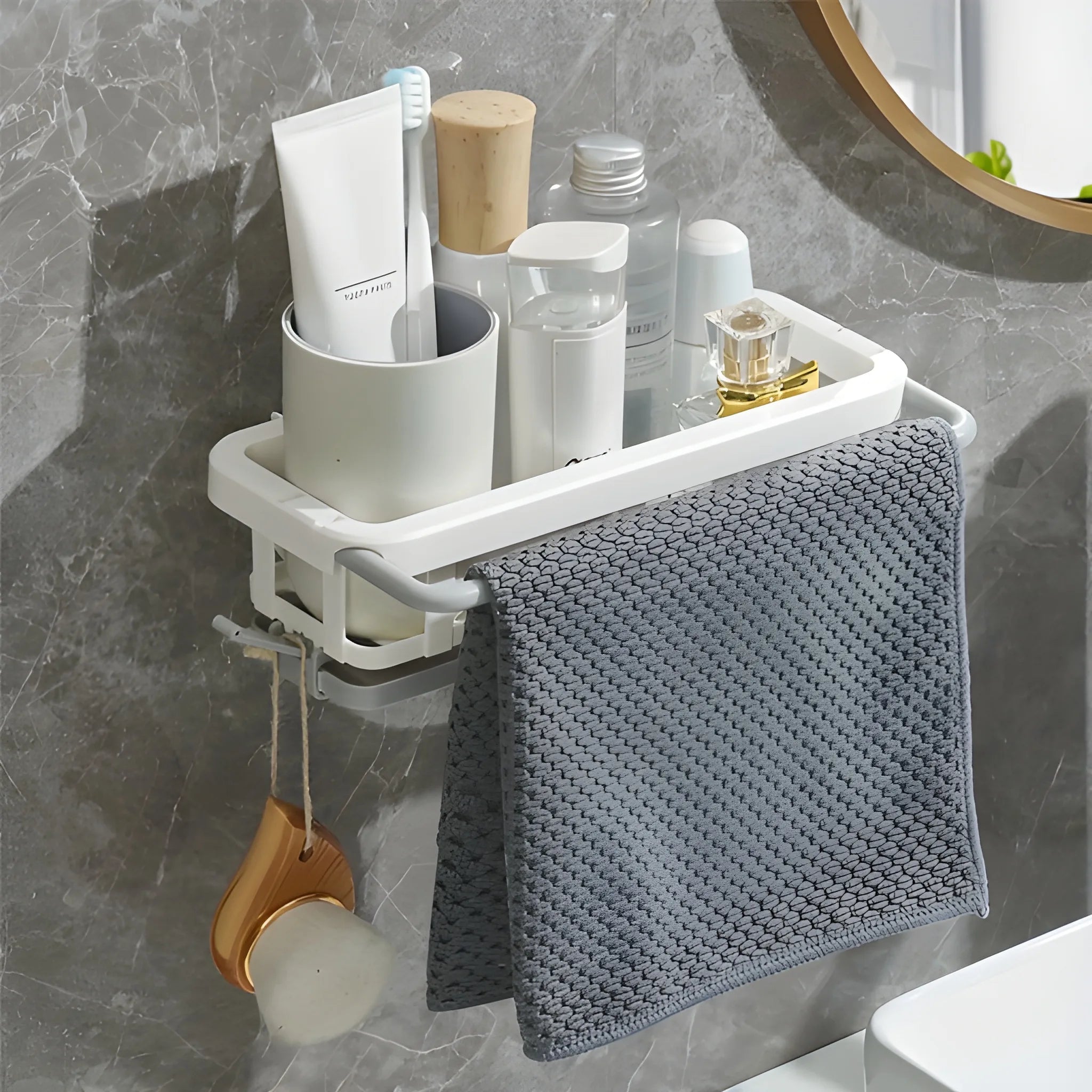 Retractable sink organizer rack
