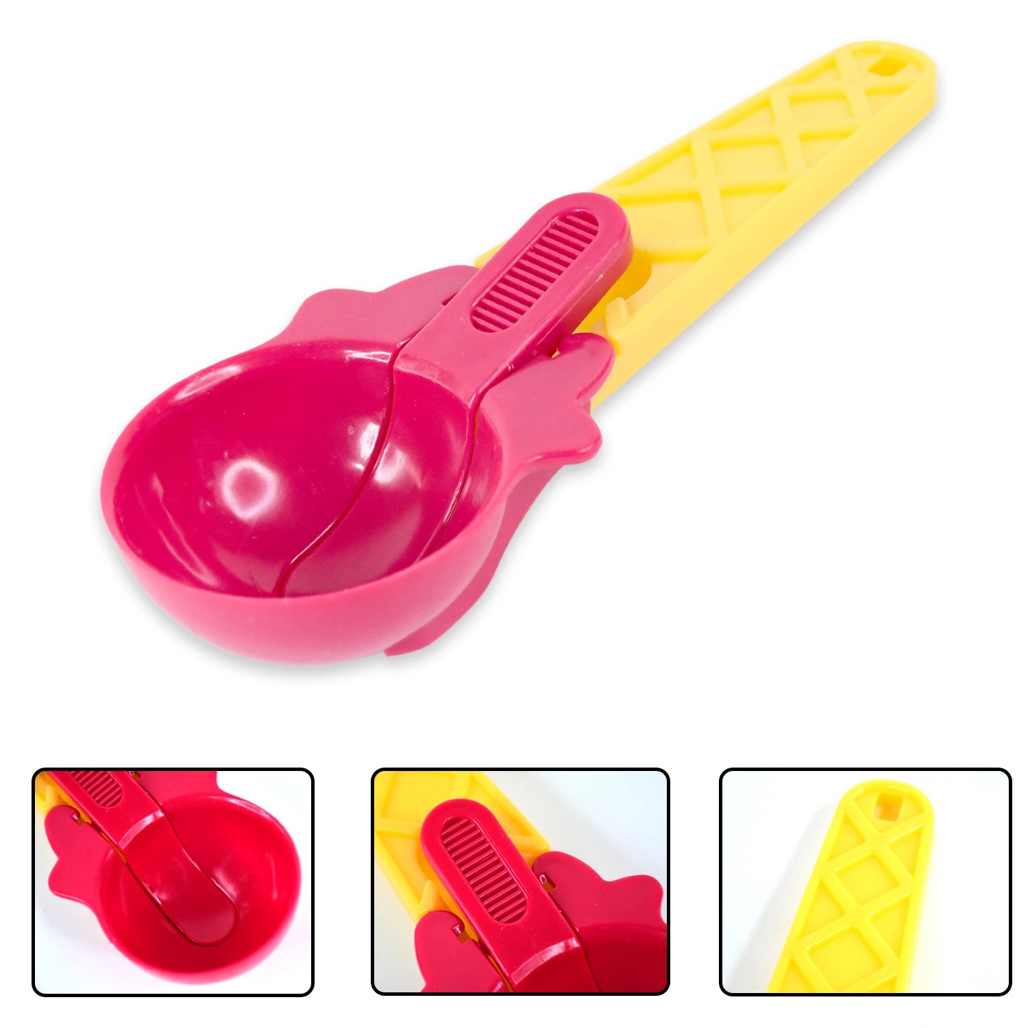 Ice cream scoop spoon with trigger