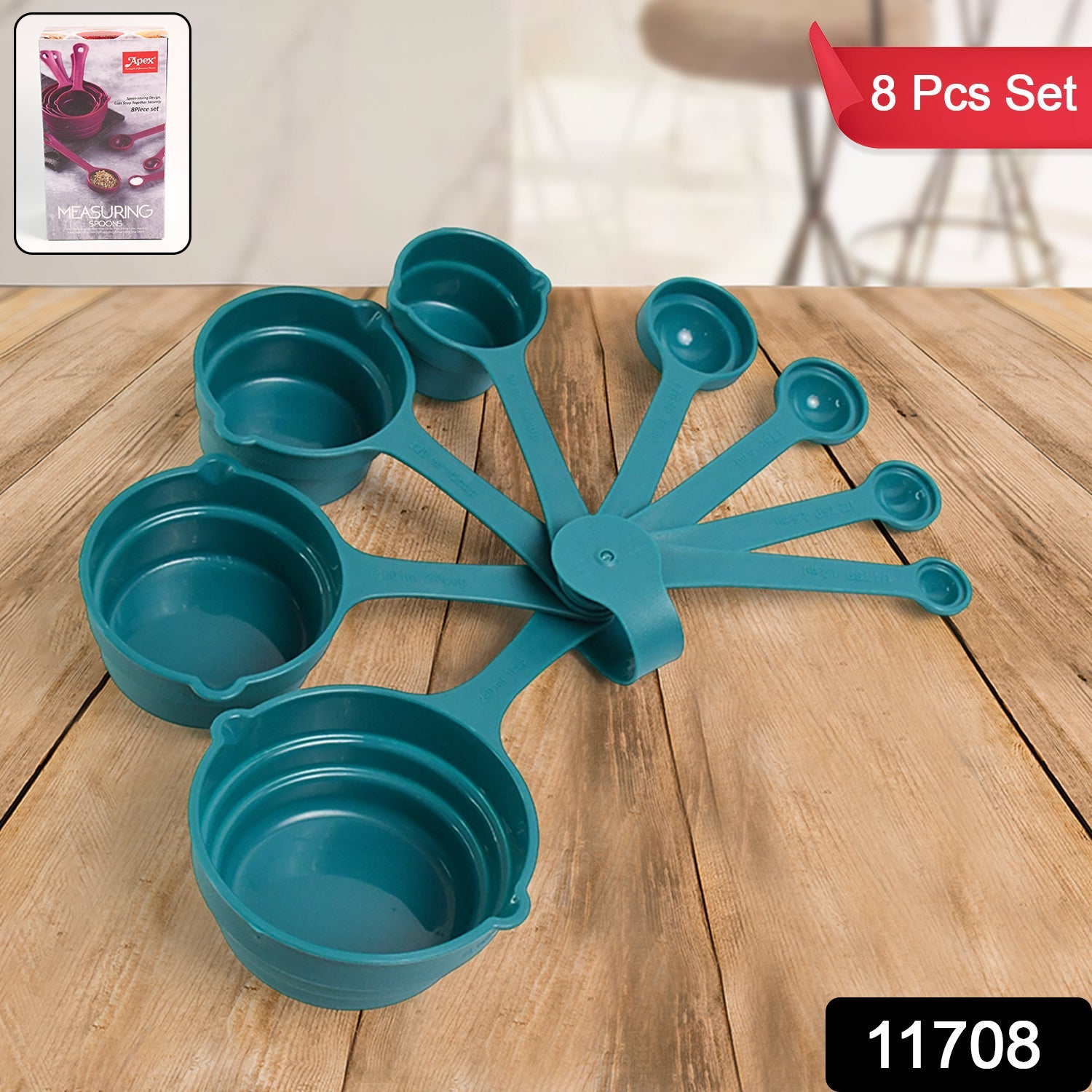 Apex Measuring Spoons & Cups – 8 Pcs