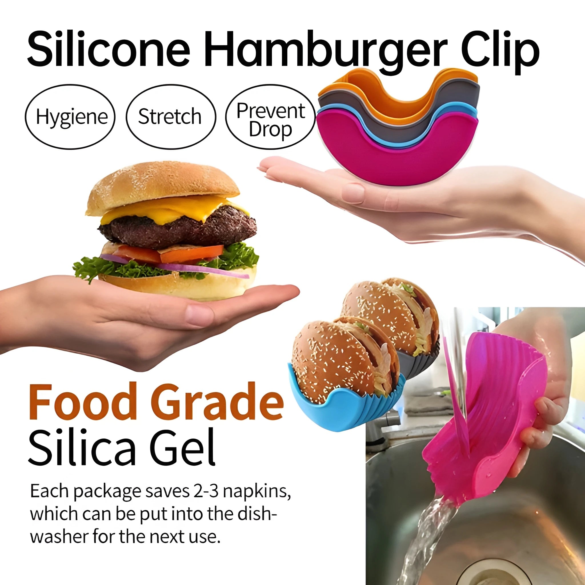 Silicone burger holder