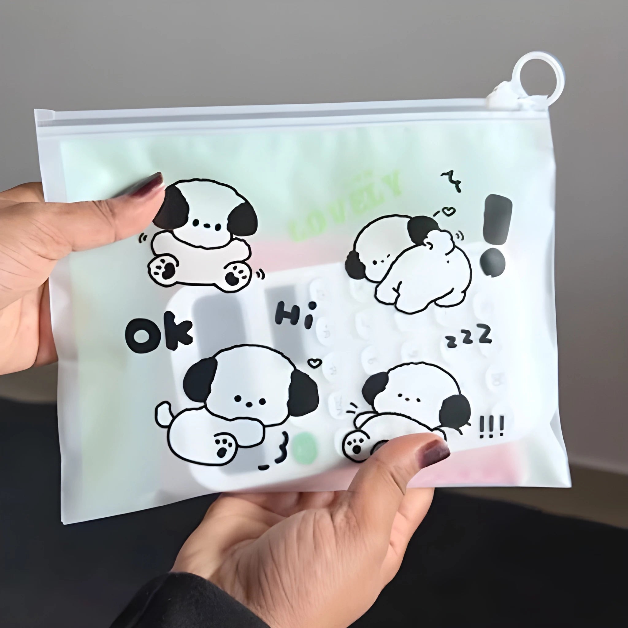 Slim zipper organizer pouch