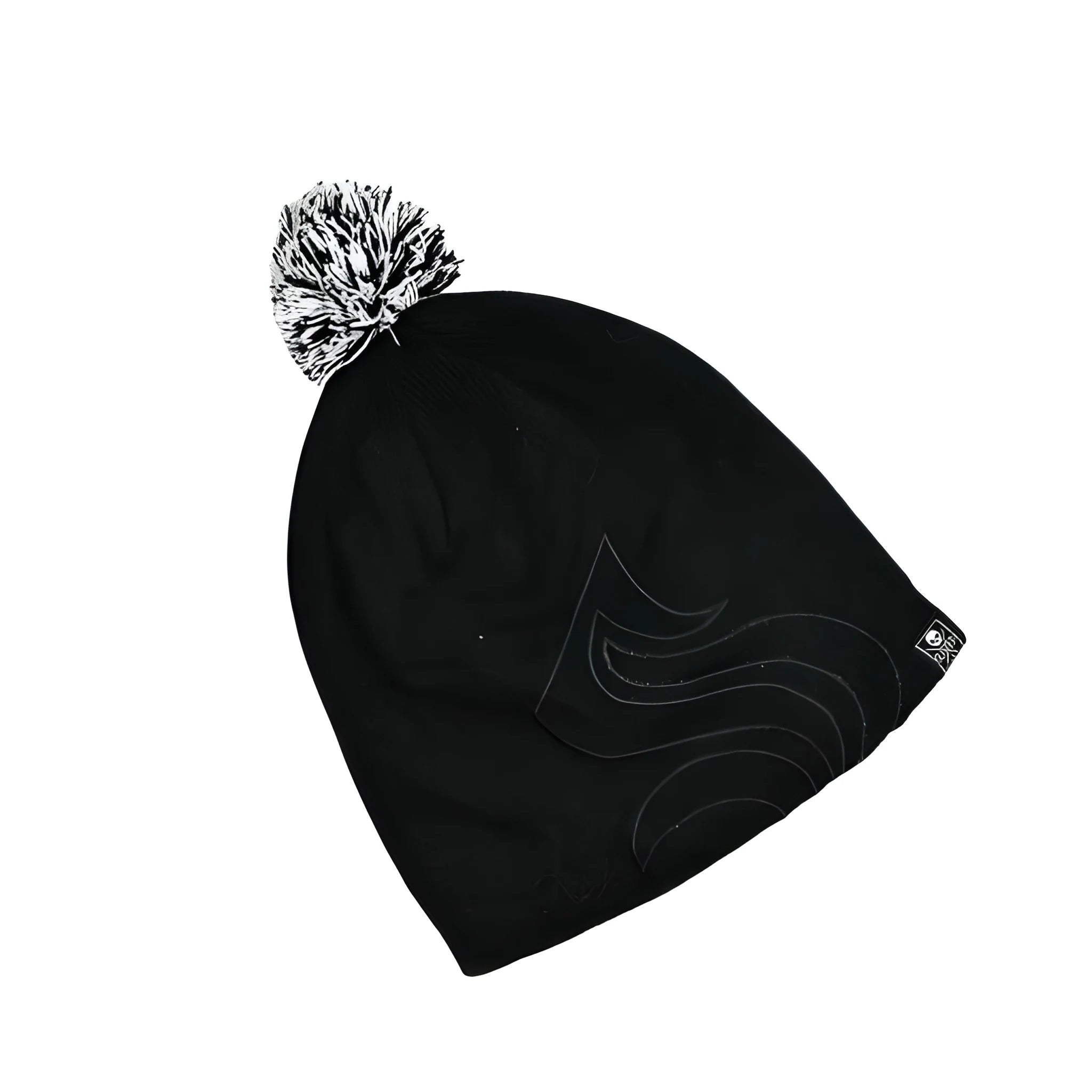 Slouchy skull beanie with fur lining