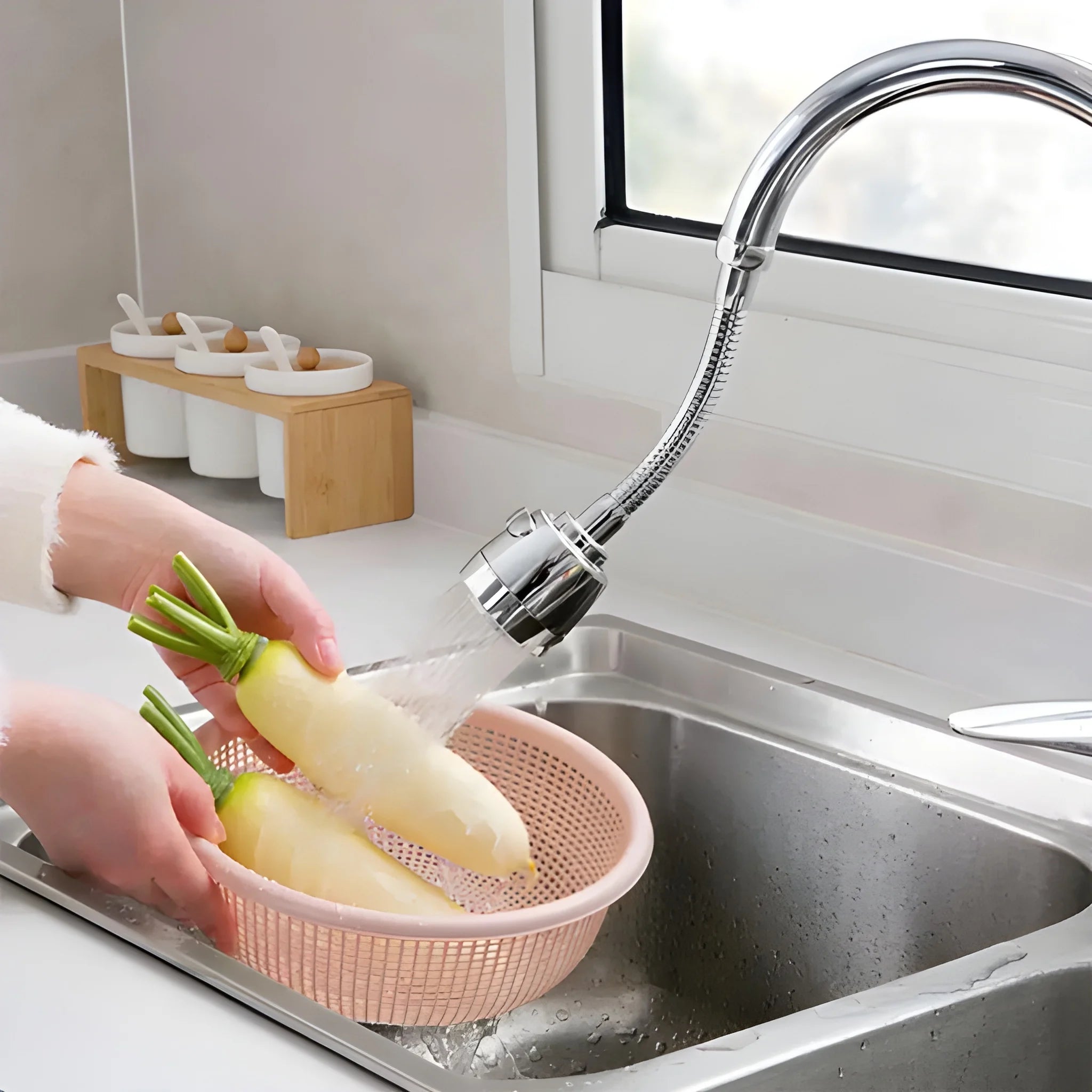 Smart faucet turbo-sprinkler