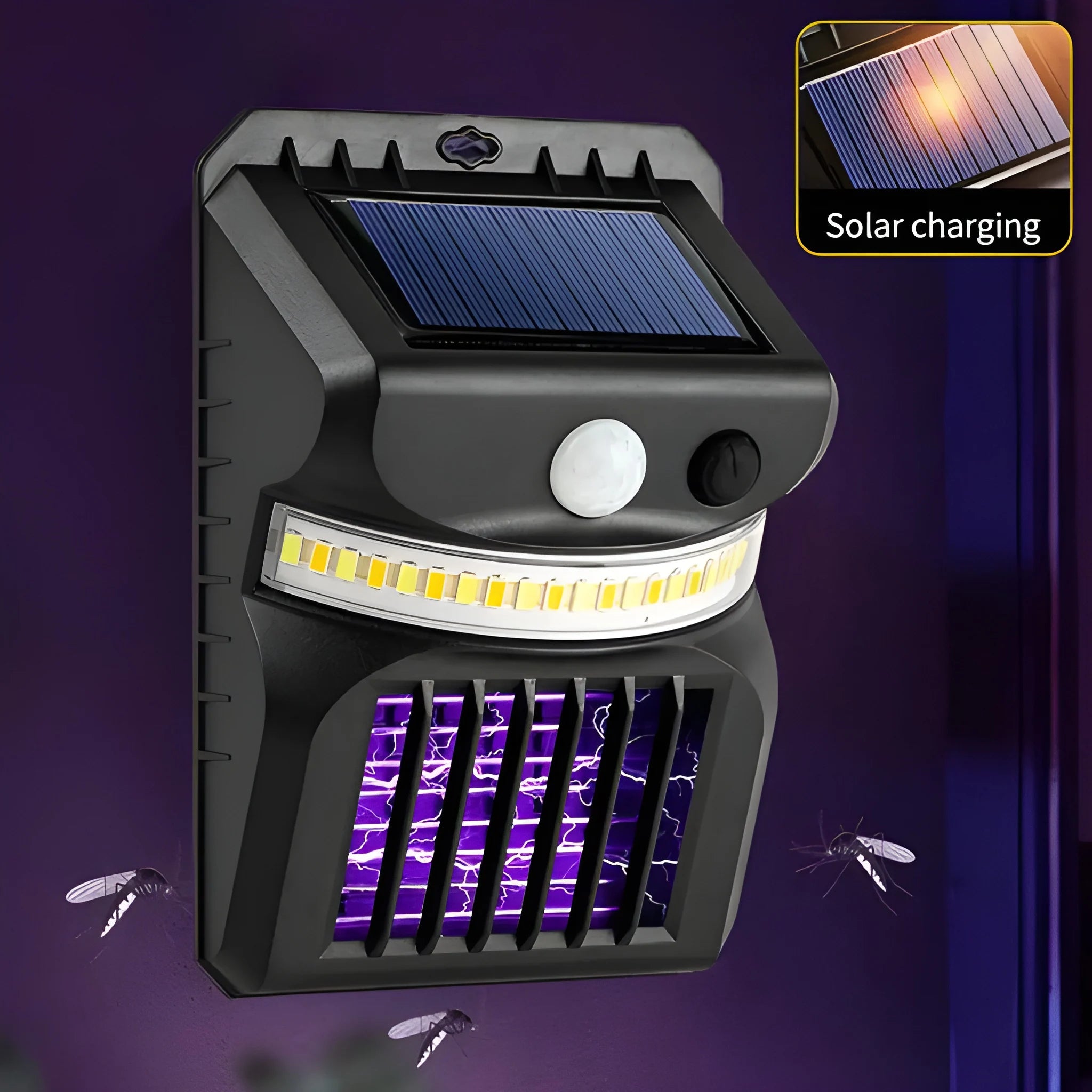 Solar bug zapper & light