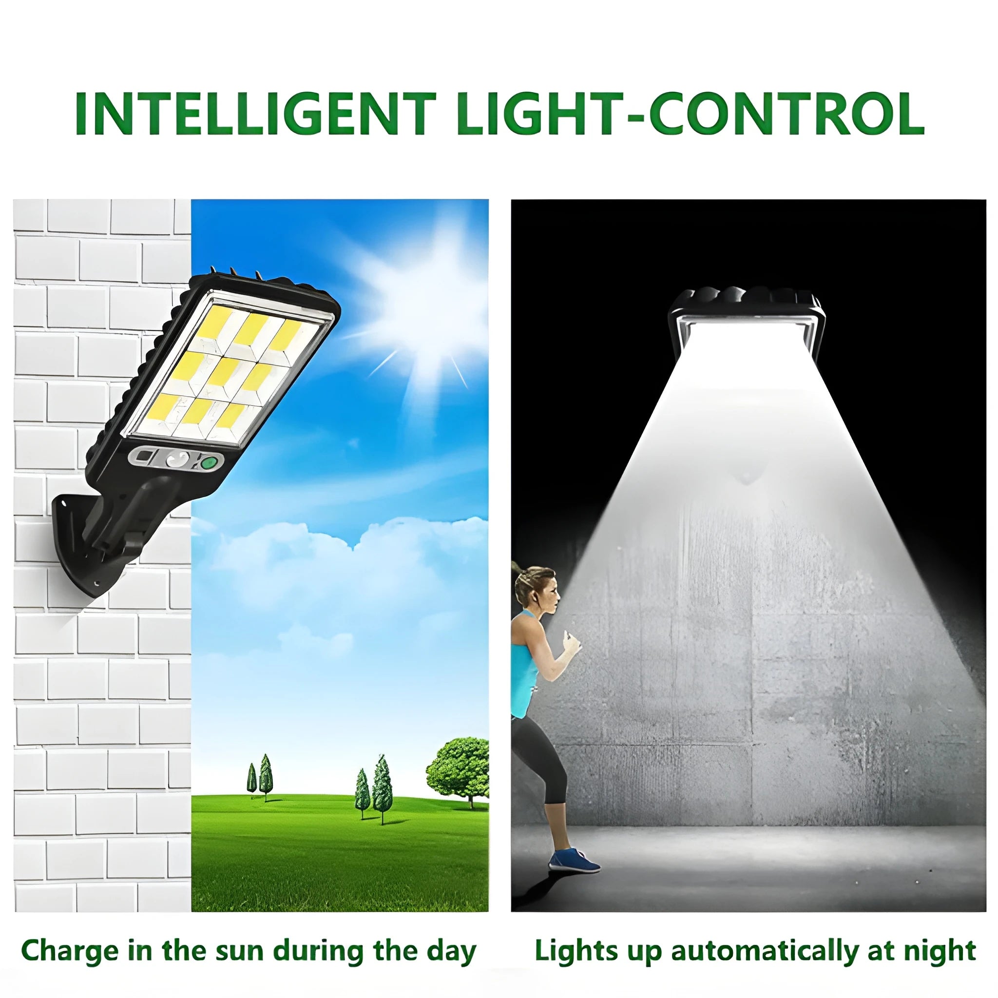 Solar motion sensor street light