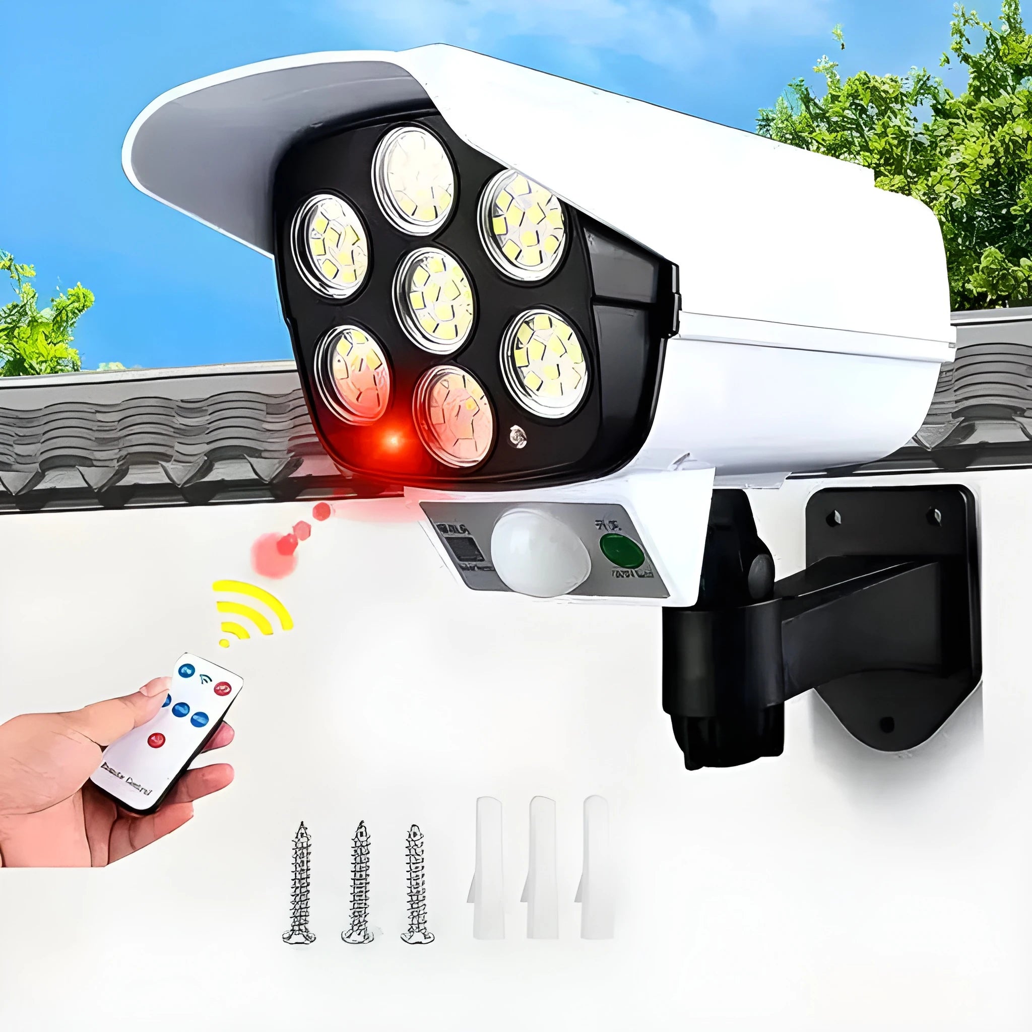 Solar security light camera