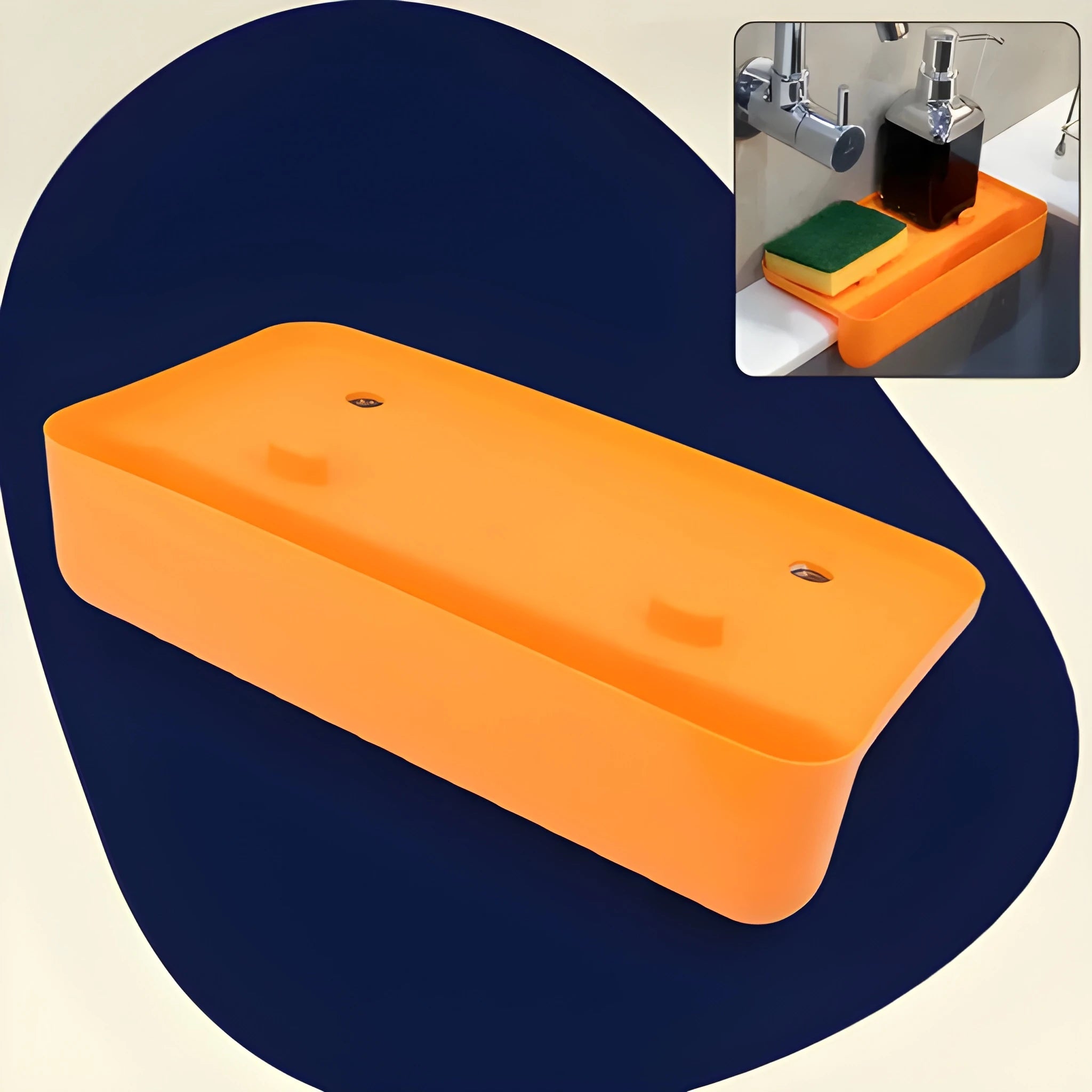 Space-saving sink drainer shelf