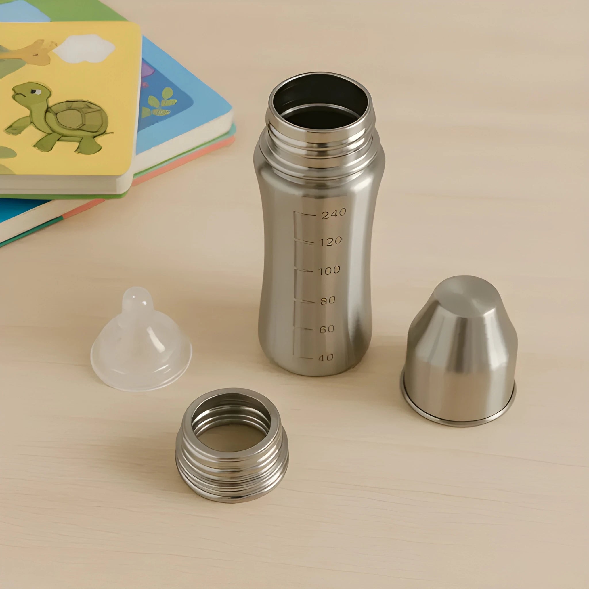 Stainless steel baby bottle