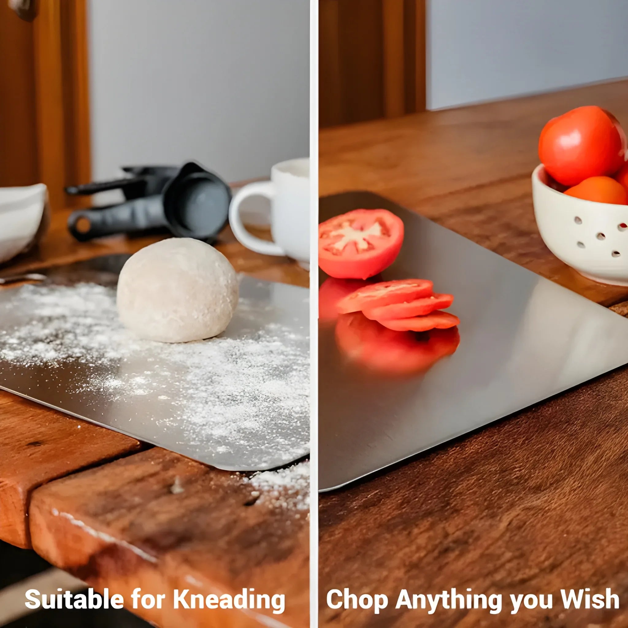 Stainless steel chopping board