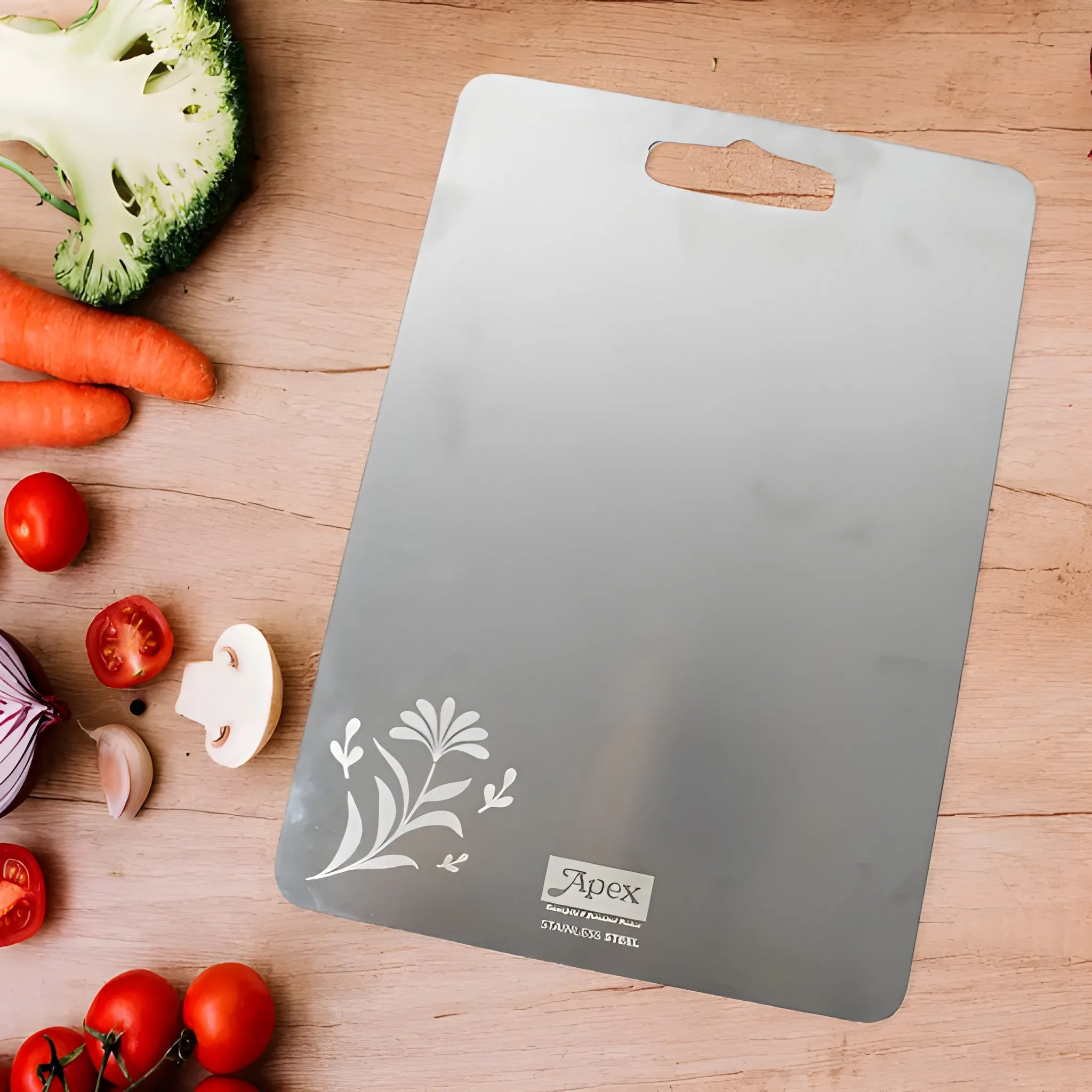 Stainless steel chopping board