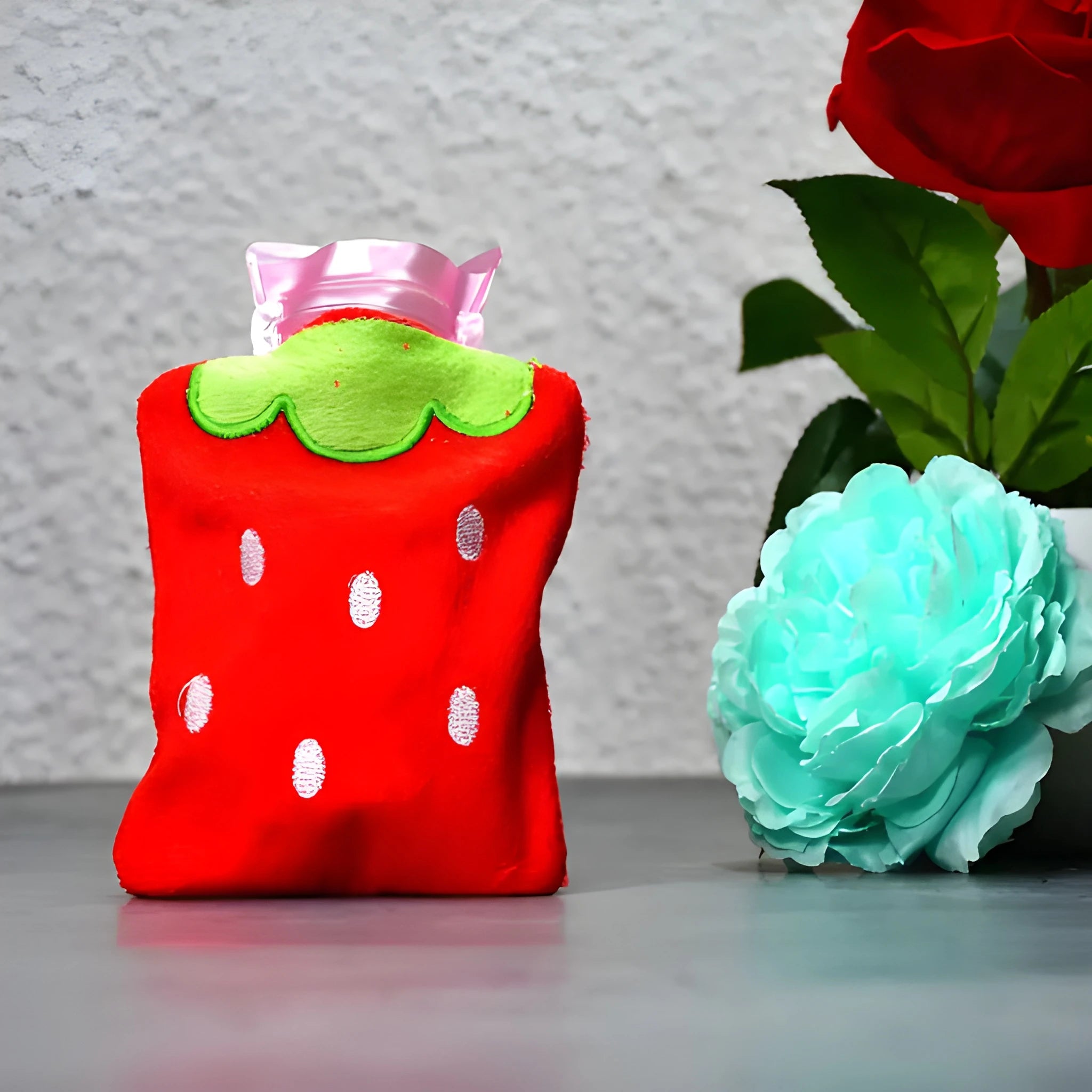 Strawberry hot water bag