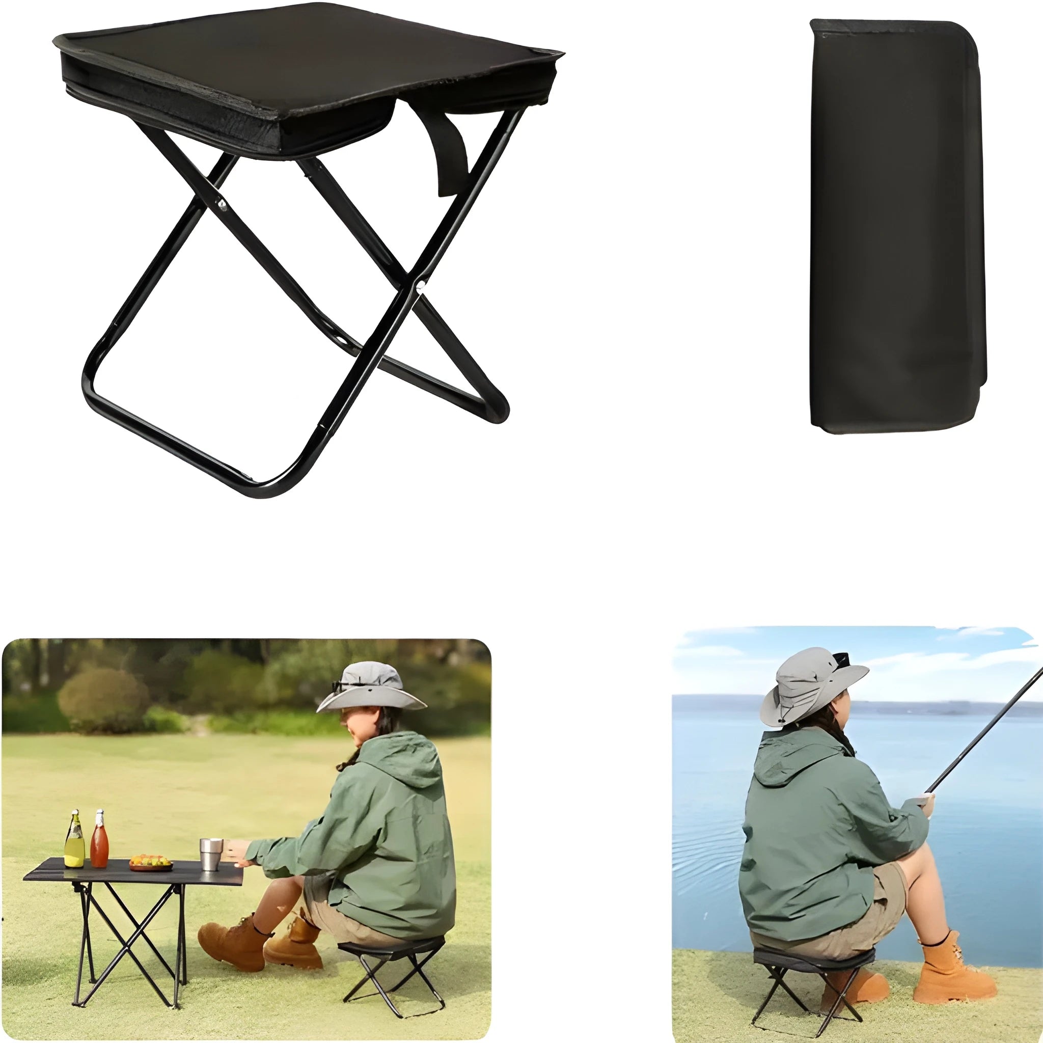 Ultralight folding camp stool