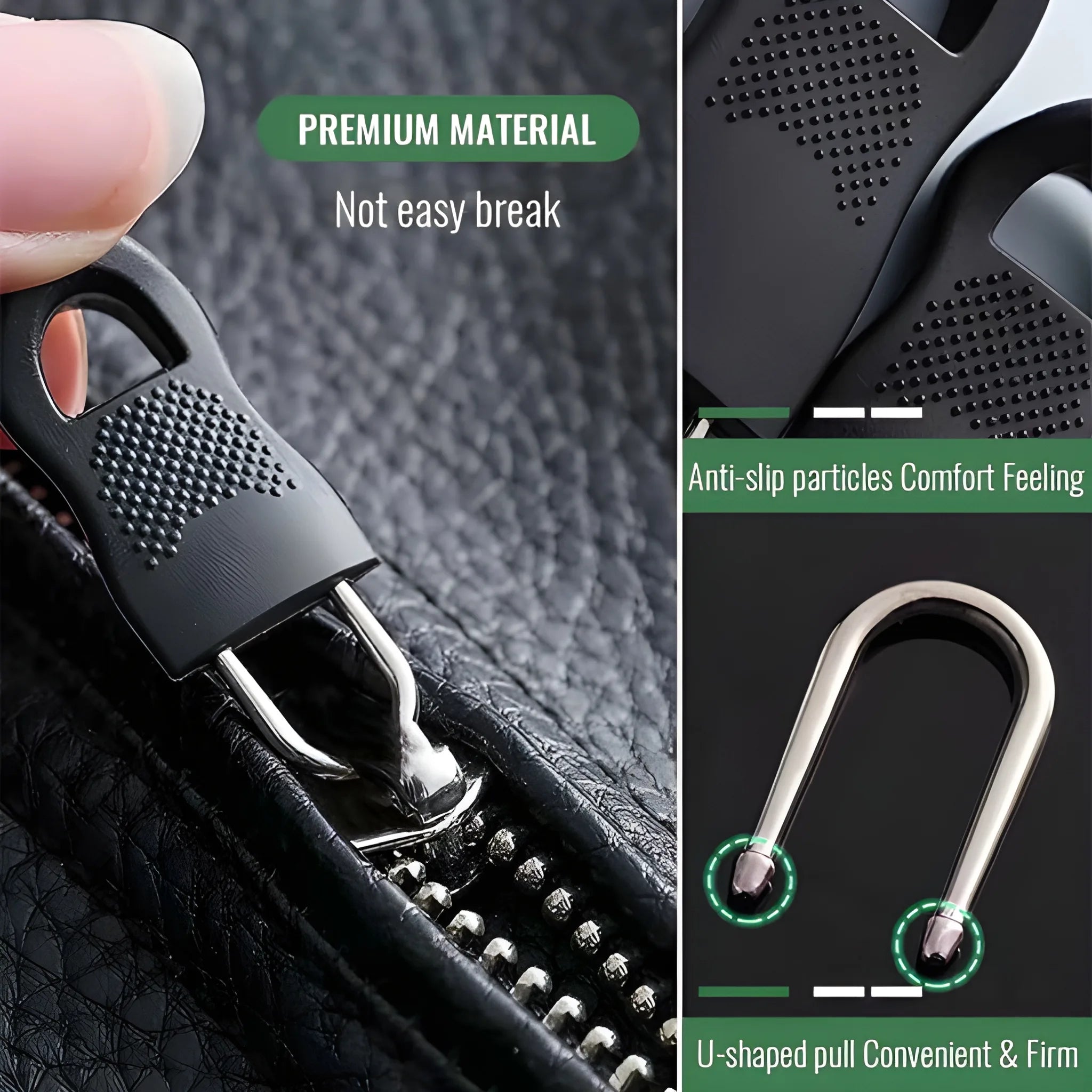 Universal zipper repair tabs