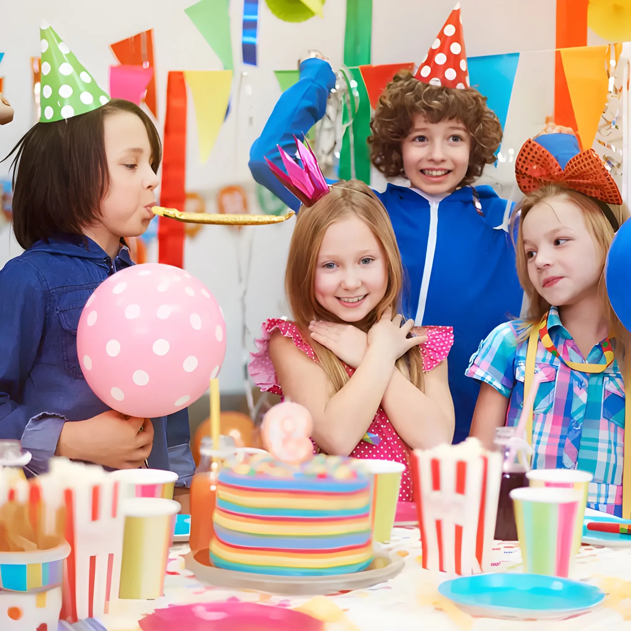 Vibrant latex party balloons