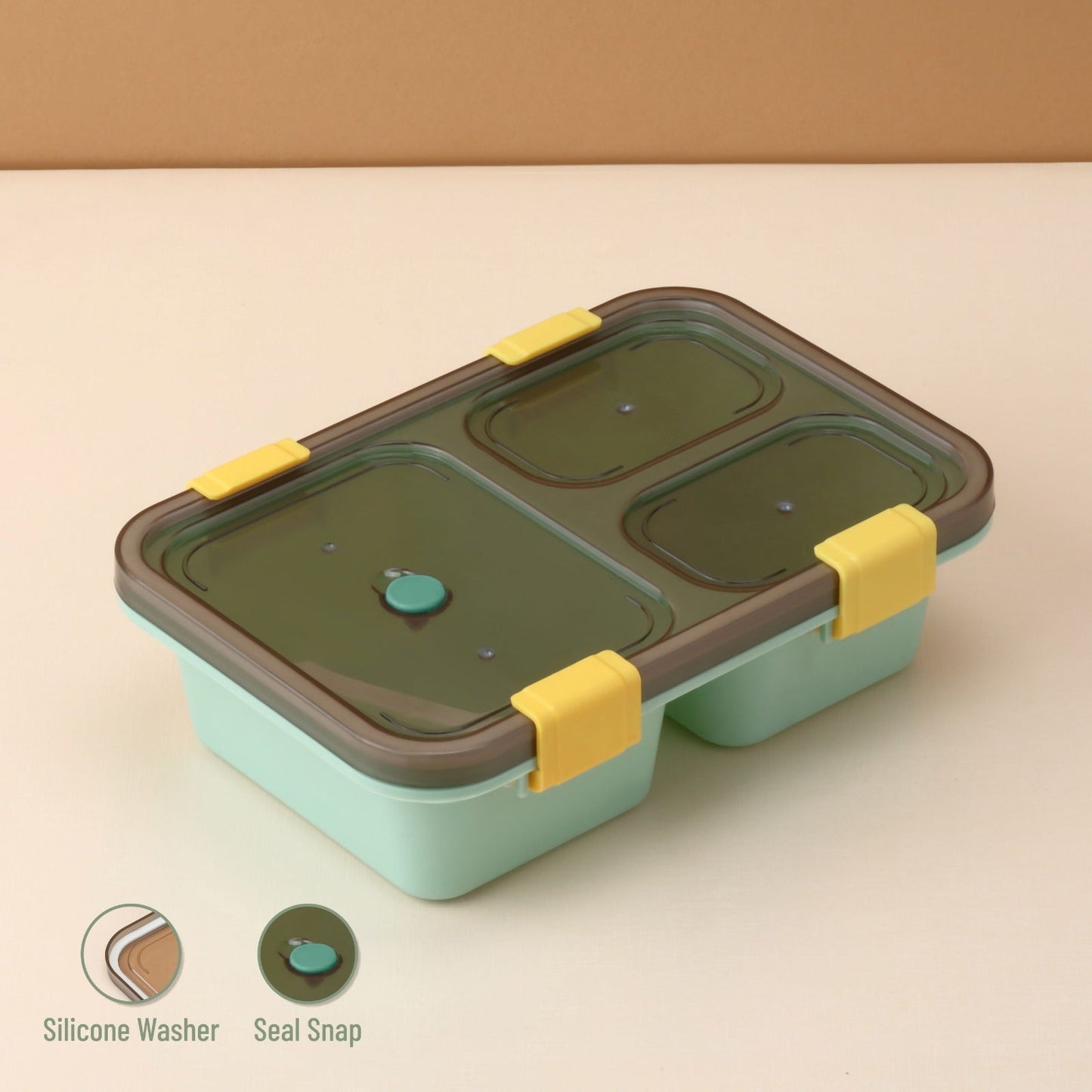 SnapLock 3-Compartment Lunch Box