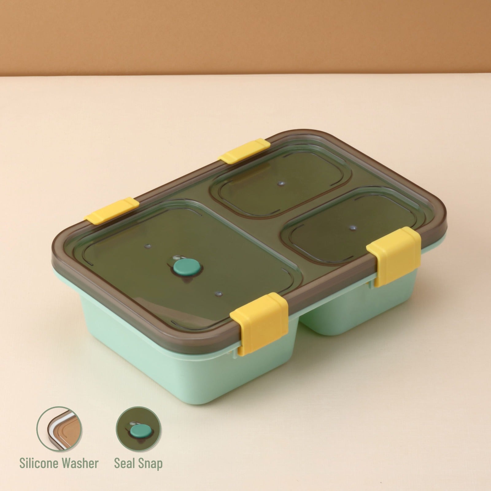 SnapLock 3-Compartment Lunch Box