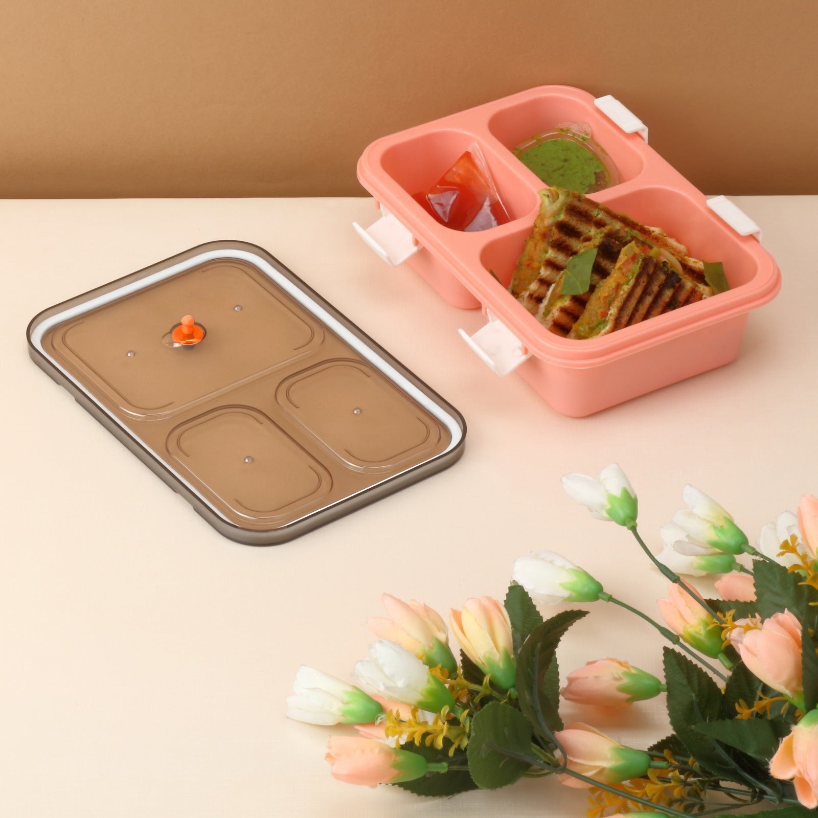 SnapLock 3-Compartment Lunch Box