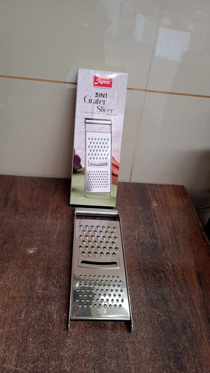 Stainless Steel Grater  Slicer (3 In 1)
