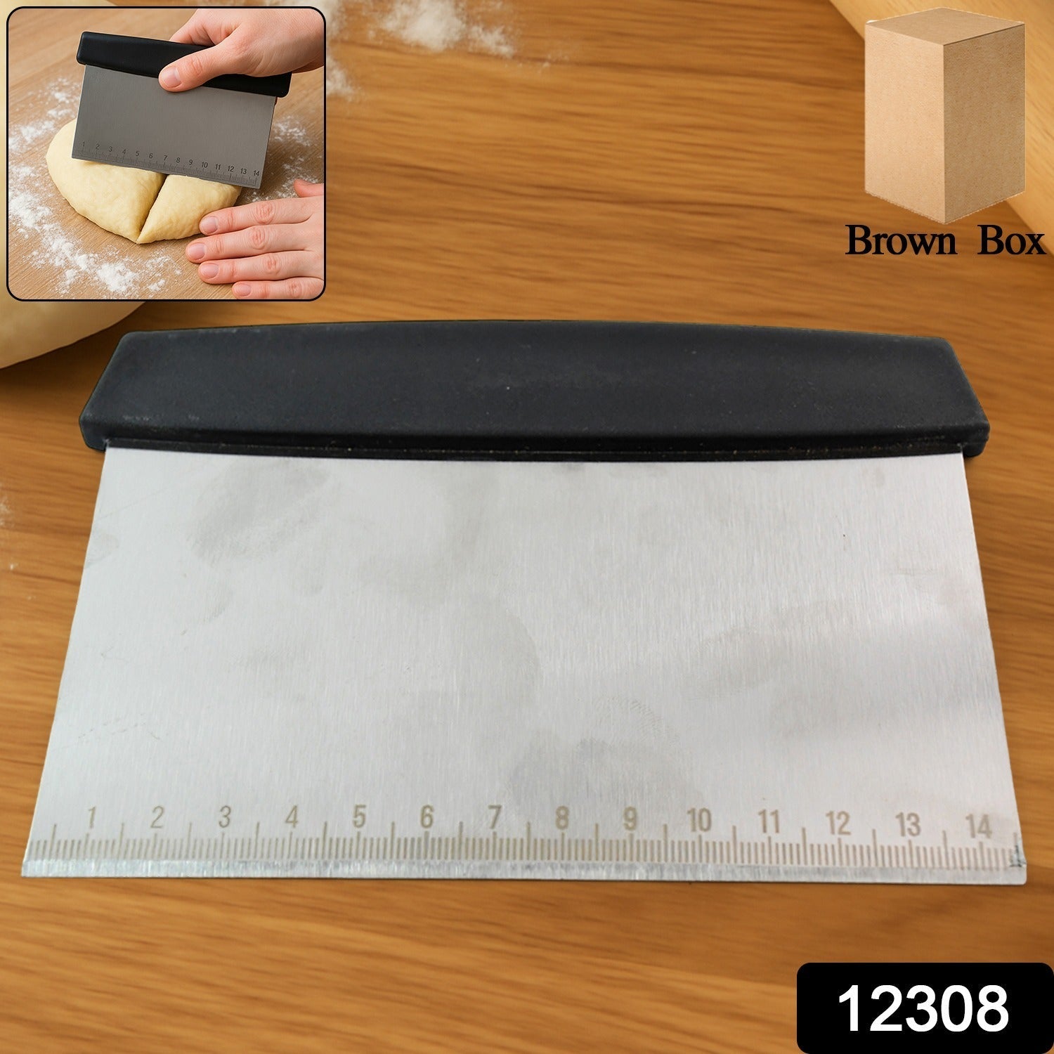 Dough Scraper & Cutter – Steel