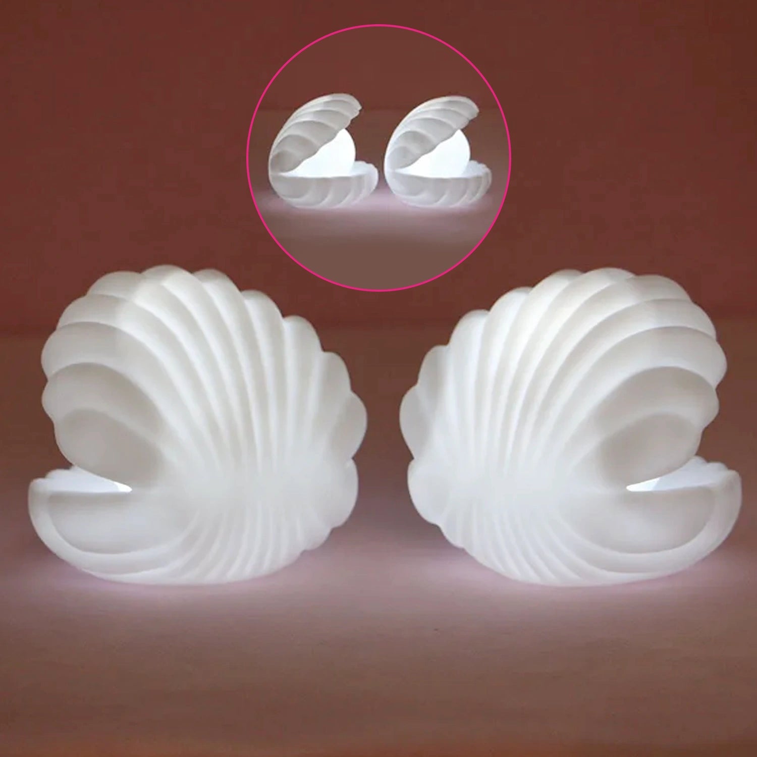 Pearl shell led night lamp