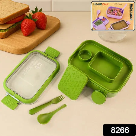 Lunch box with leakproof compartments