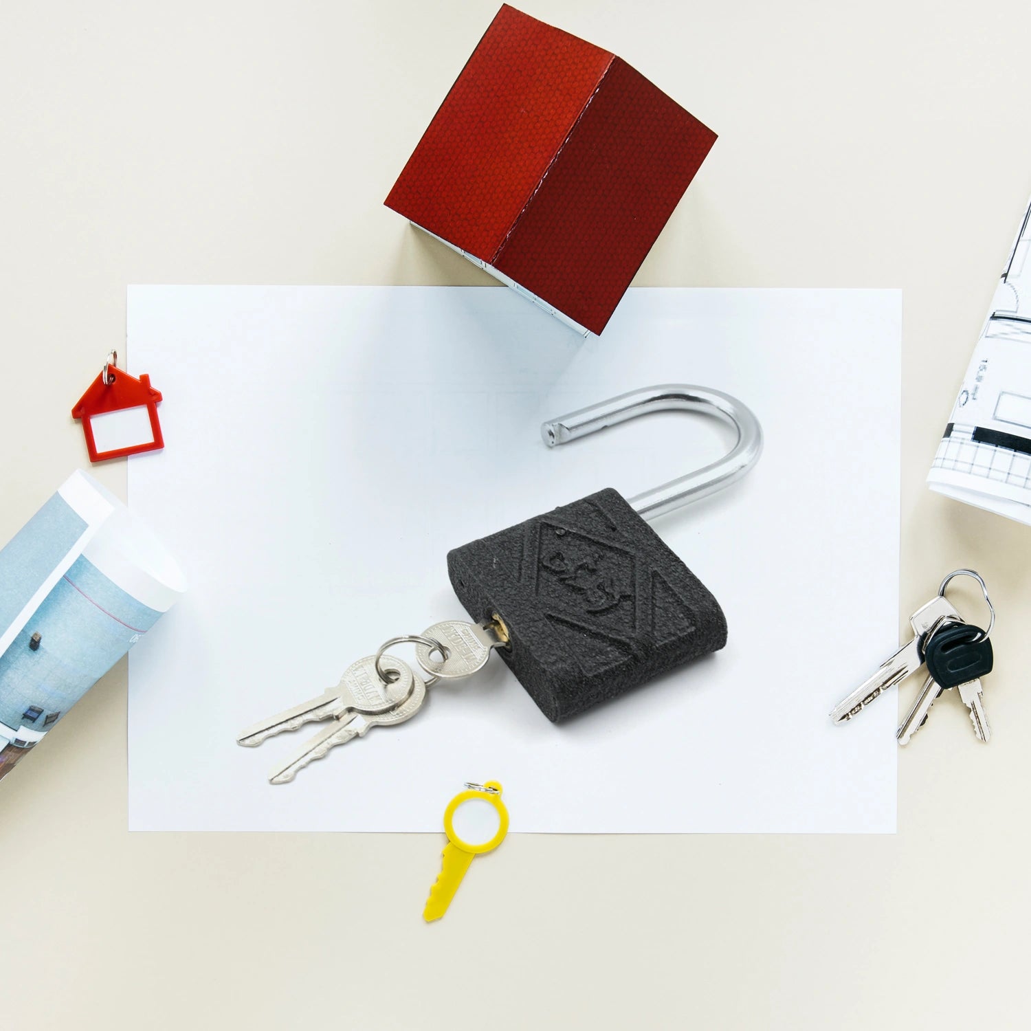 Heavy duty iron padlock