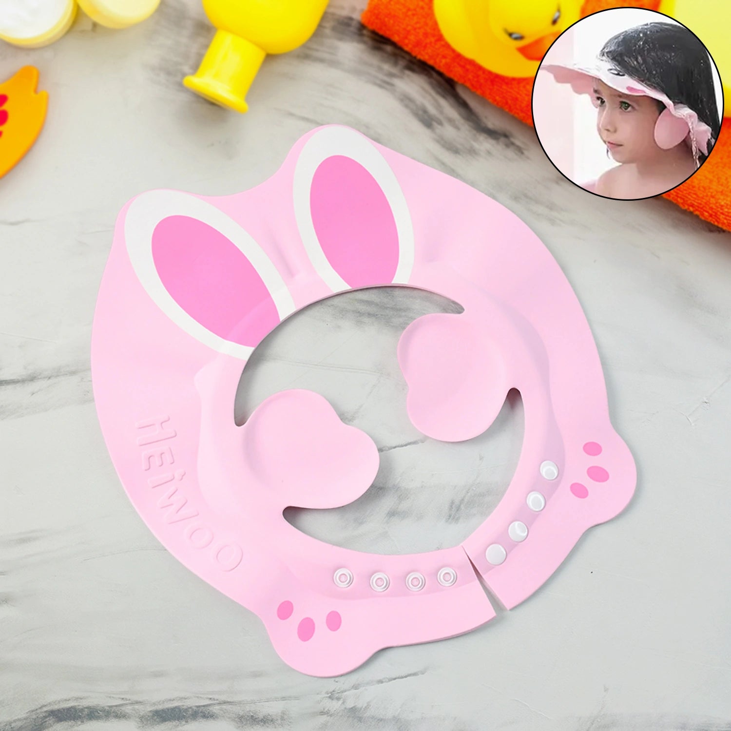 Bunny Ear Baby Shower Cap - Care