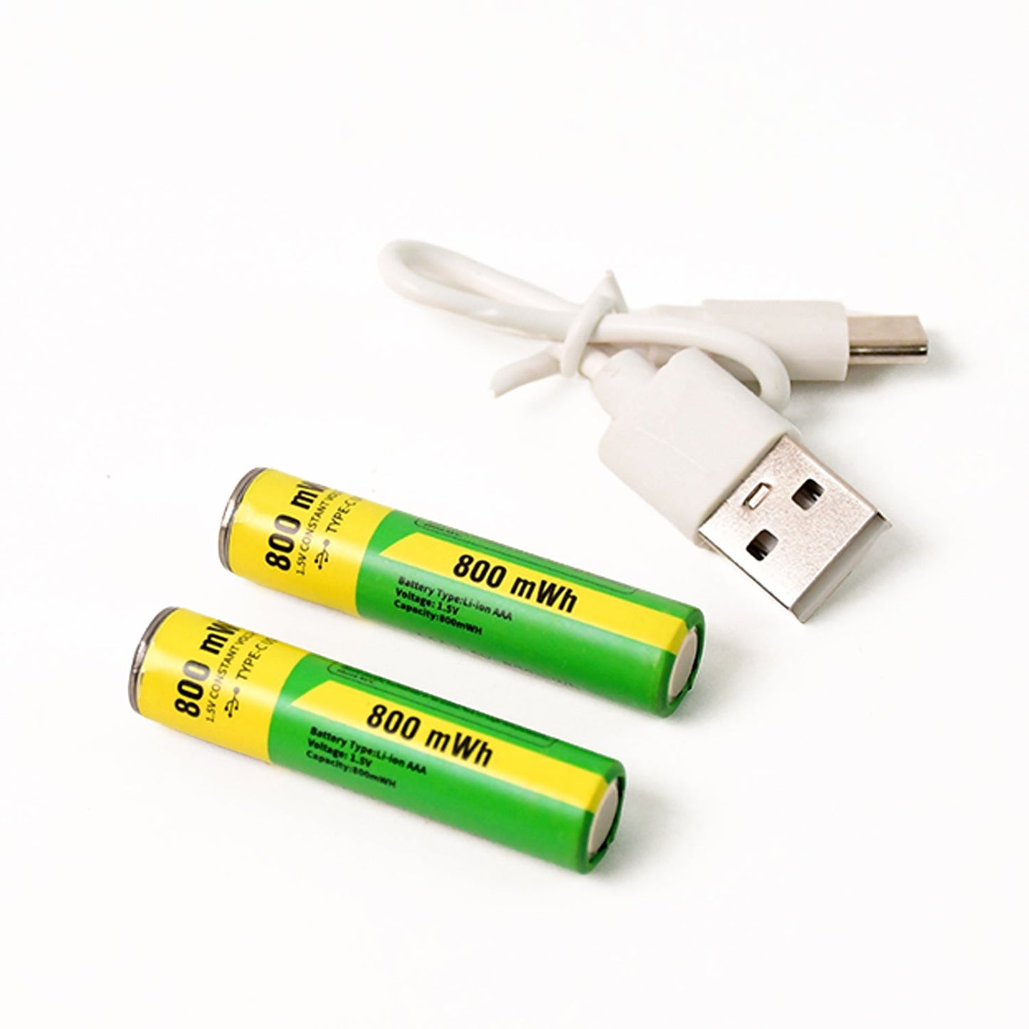 Best aaa rechargeable 800 mwh batteries with recharging cable (2 pc set) - 2025 | fast shipping