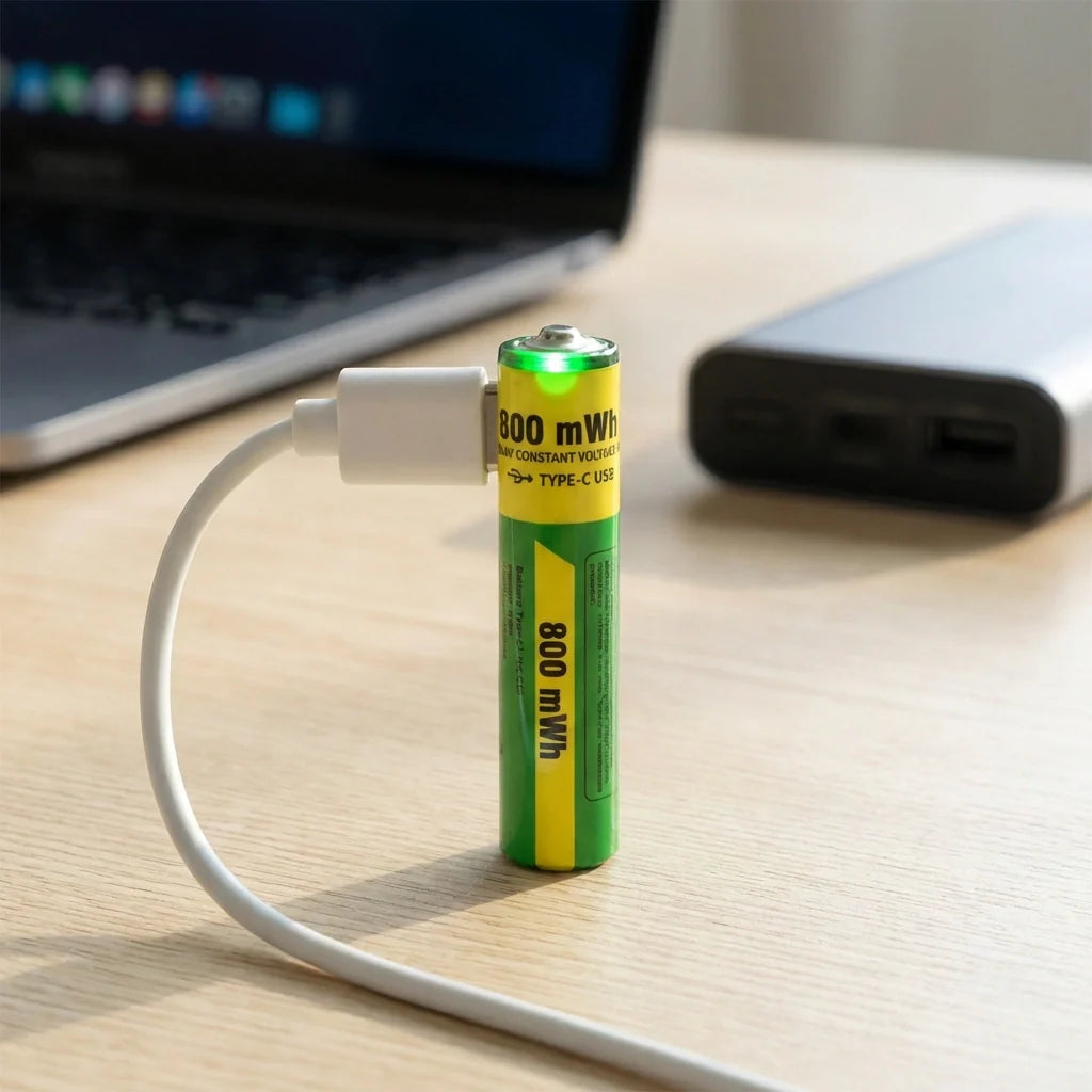 Best aaa rechargeable 800 mwh batteries with recharging cable (2 pc set) - 2026 | fast shipping