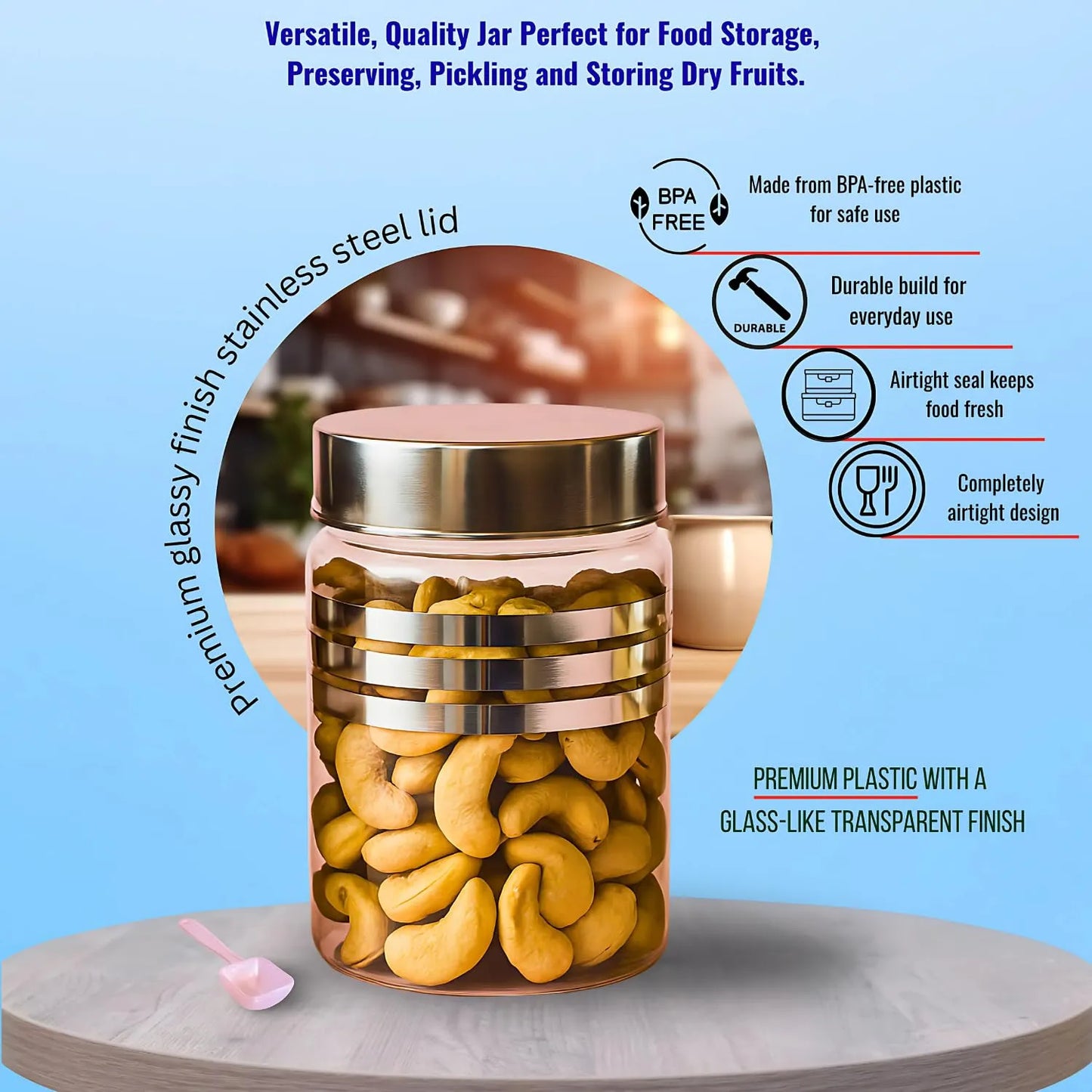 Best air tight kitchen jar set (3pcs) - food storage containers | 2025 | fast shipping