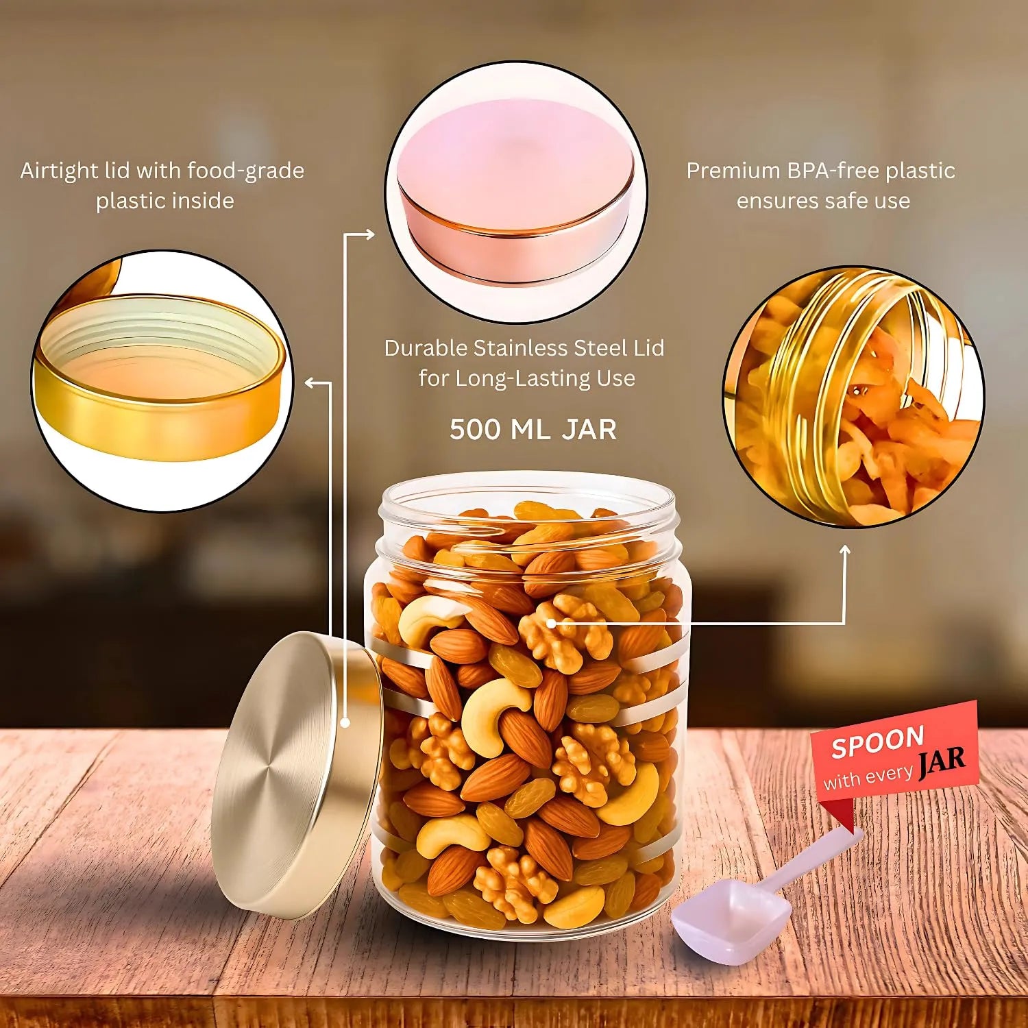 Best air tight kitchen jar set (3pcs) - food storage containers | 2025 | fast shipping