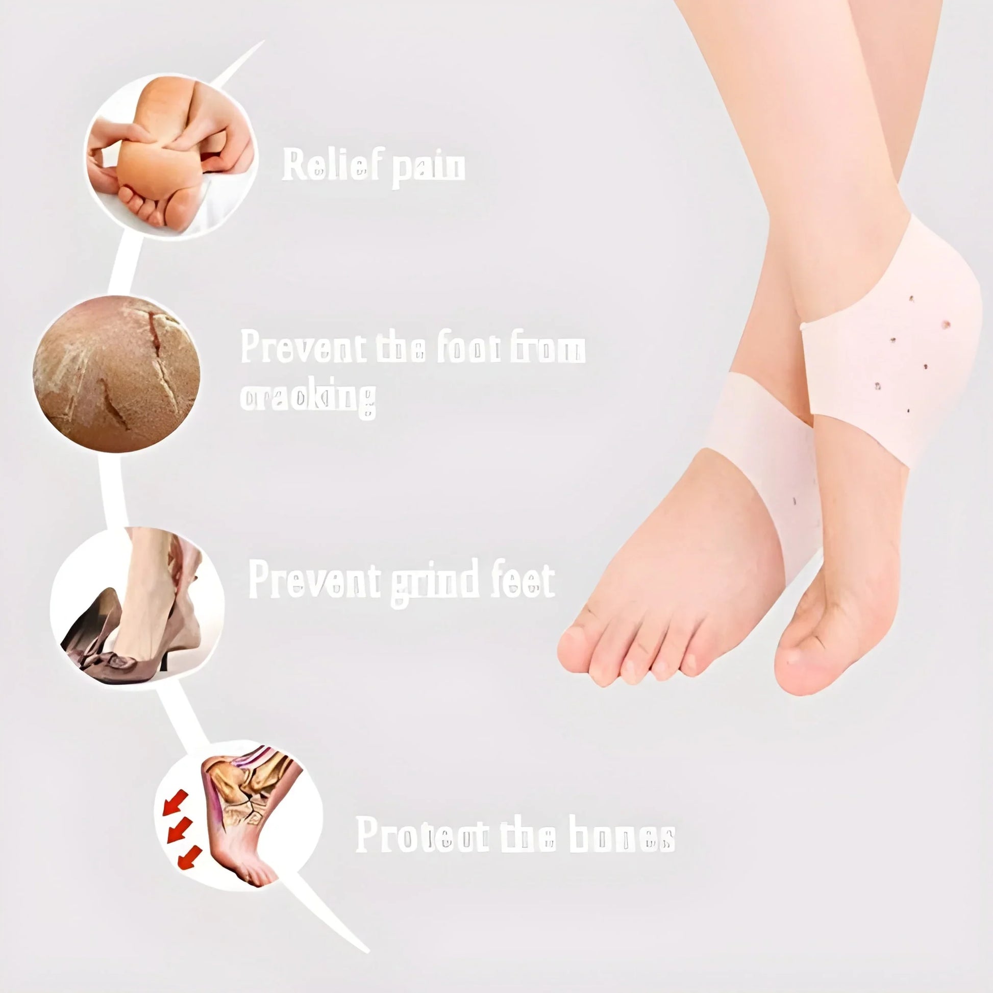 Best anti crack silicon gel heel moisturizing socks - health & beauty | 2025 | fast shipping