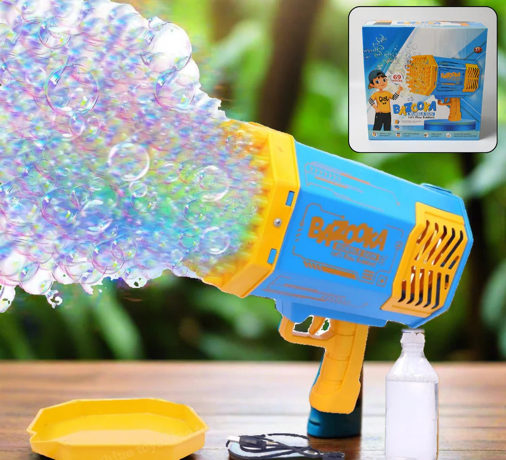 69 holes rechargeable bubble gun