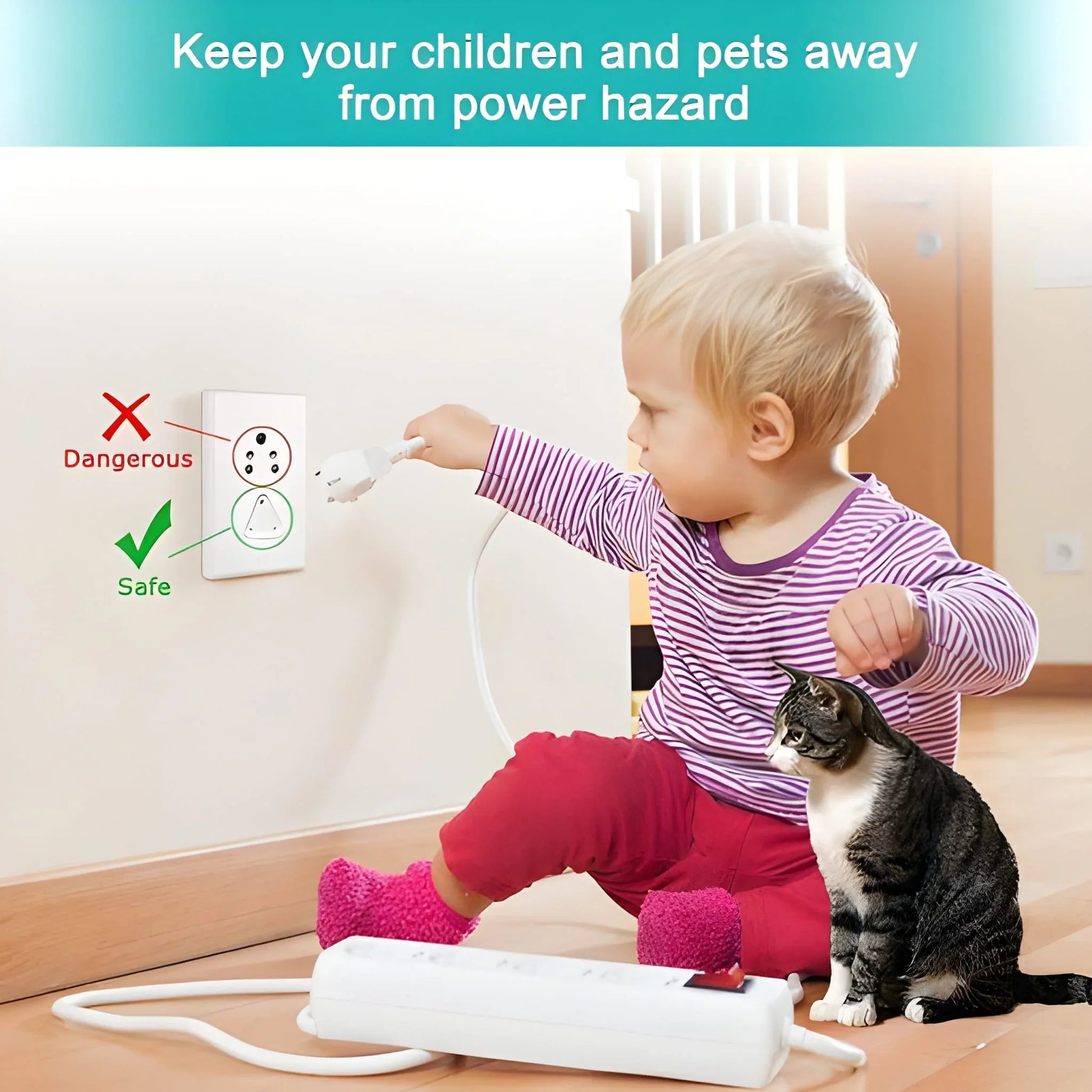 Baby Safety Big Electrical Socket Cover - Computers & Accessories