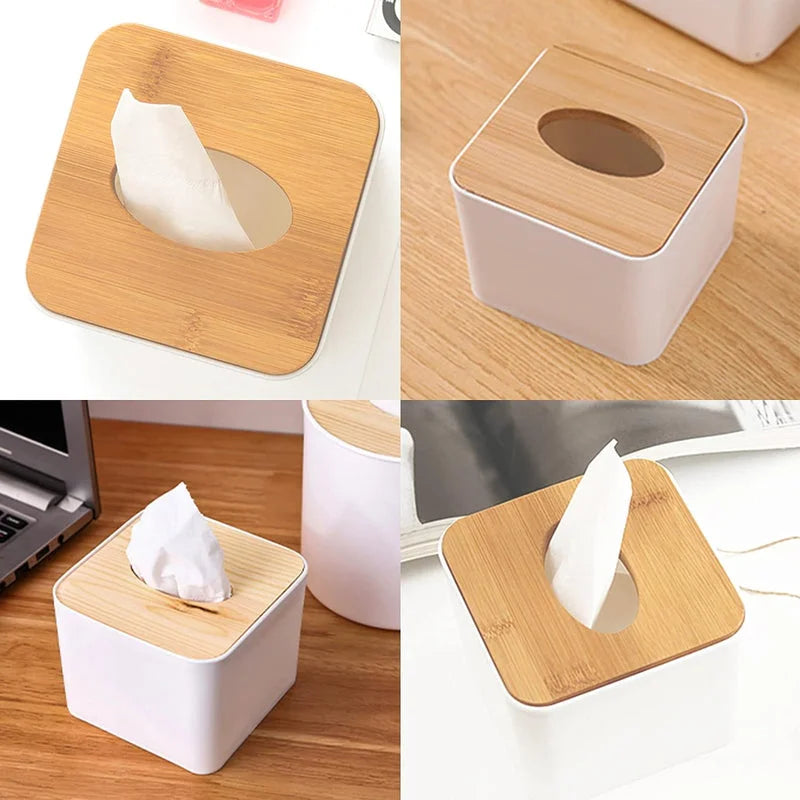 Bamboo Tissue Box Stand - Home Improvement