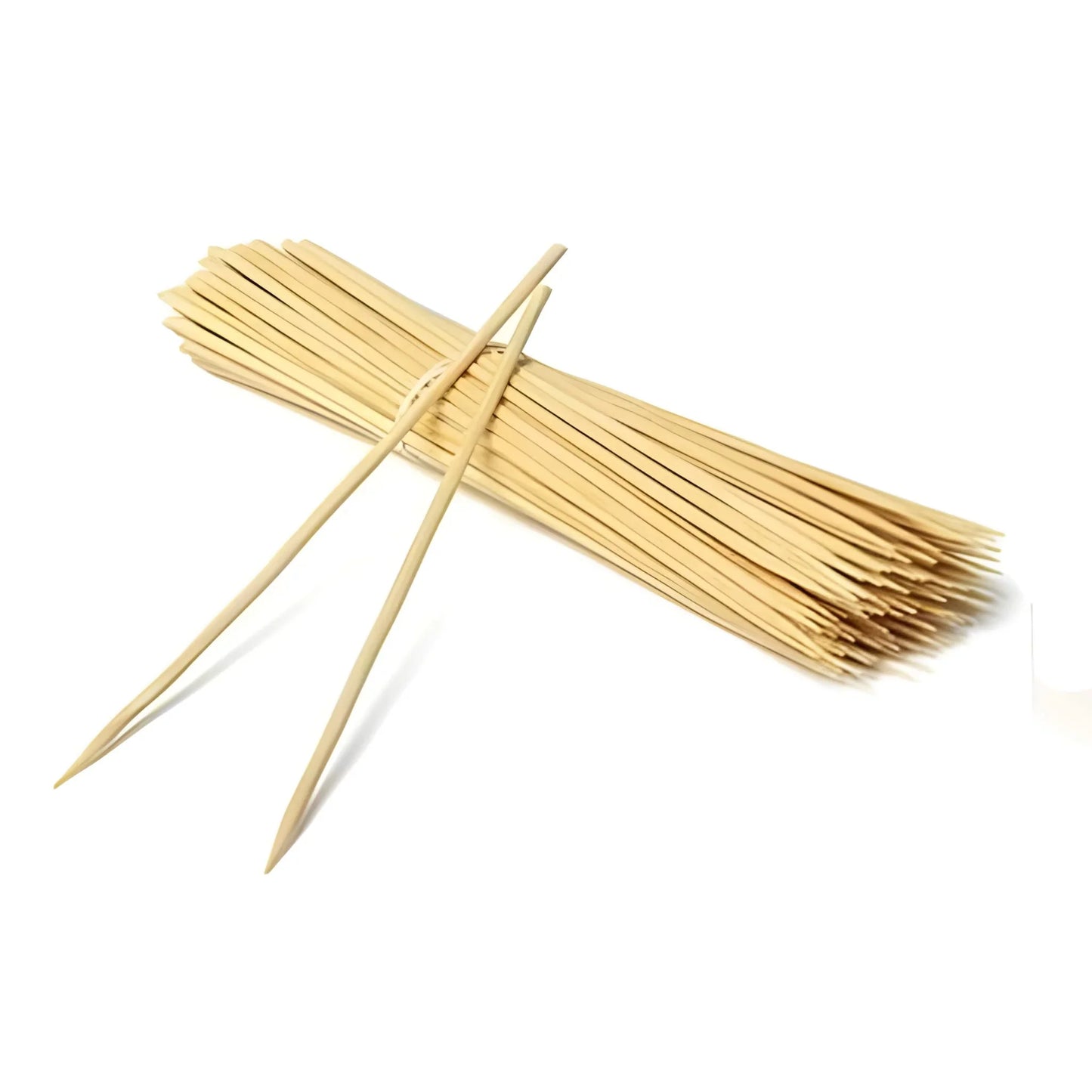 Bamboo BBQ skewers, bundled with pointed ends