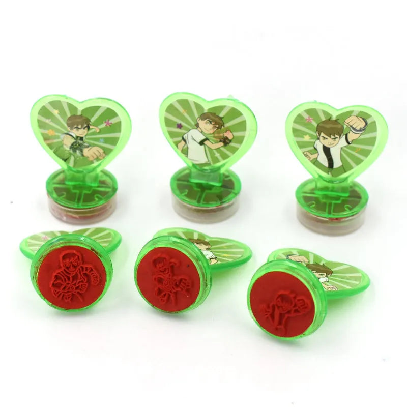 Best ben 10 heart shape stamps (6 pcs) - stamp & pad sets | 2025 | fast shipping