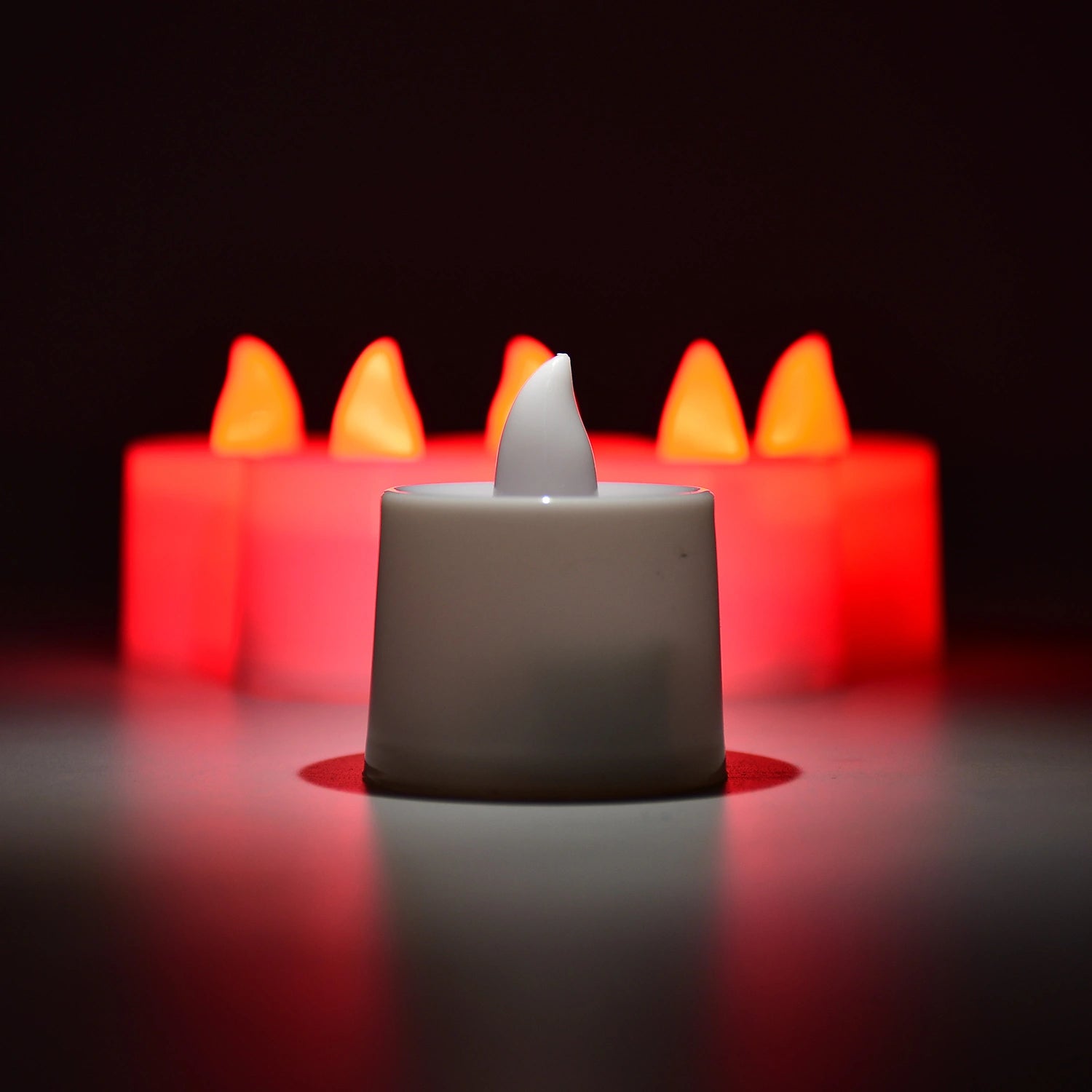 Red flameless led tealights