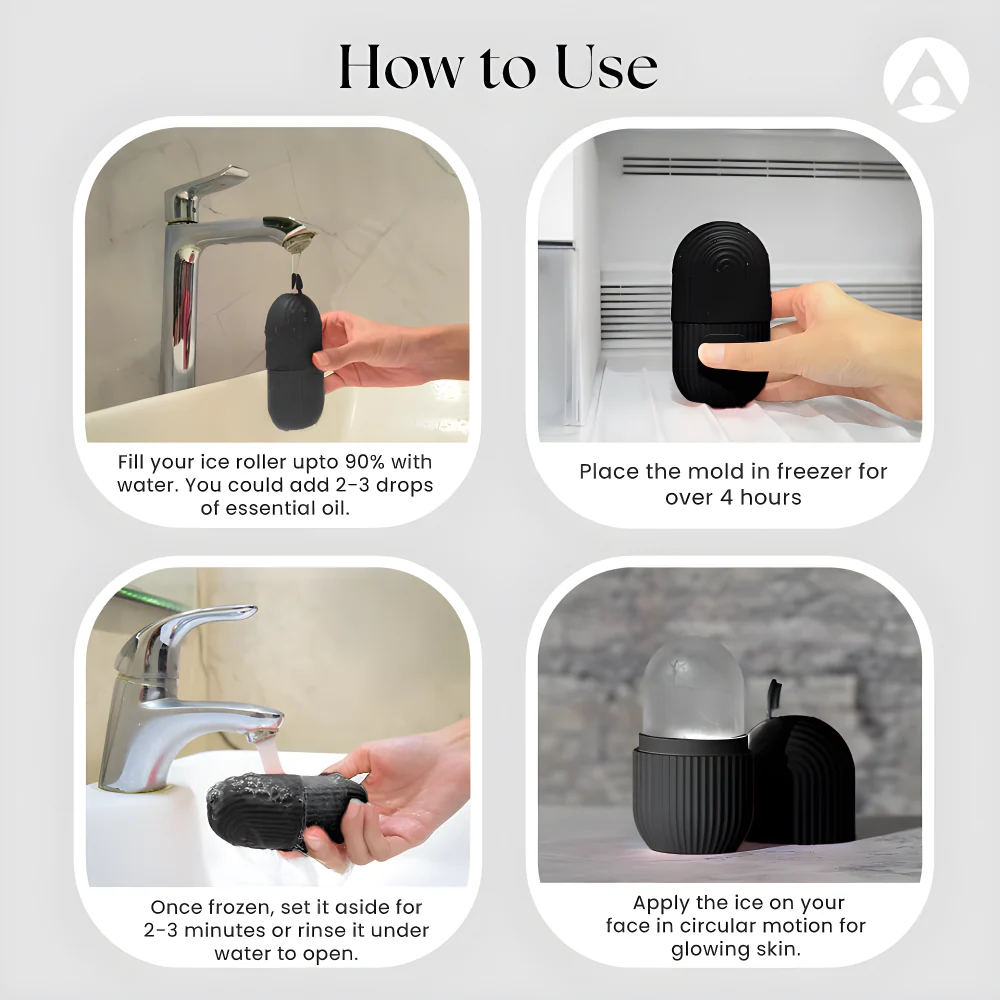 Black Face Ice Roller - Health & Personal Care