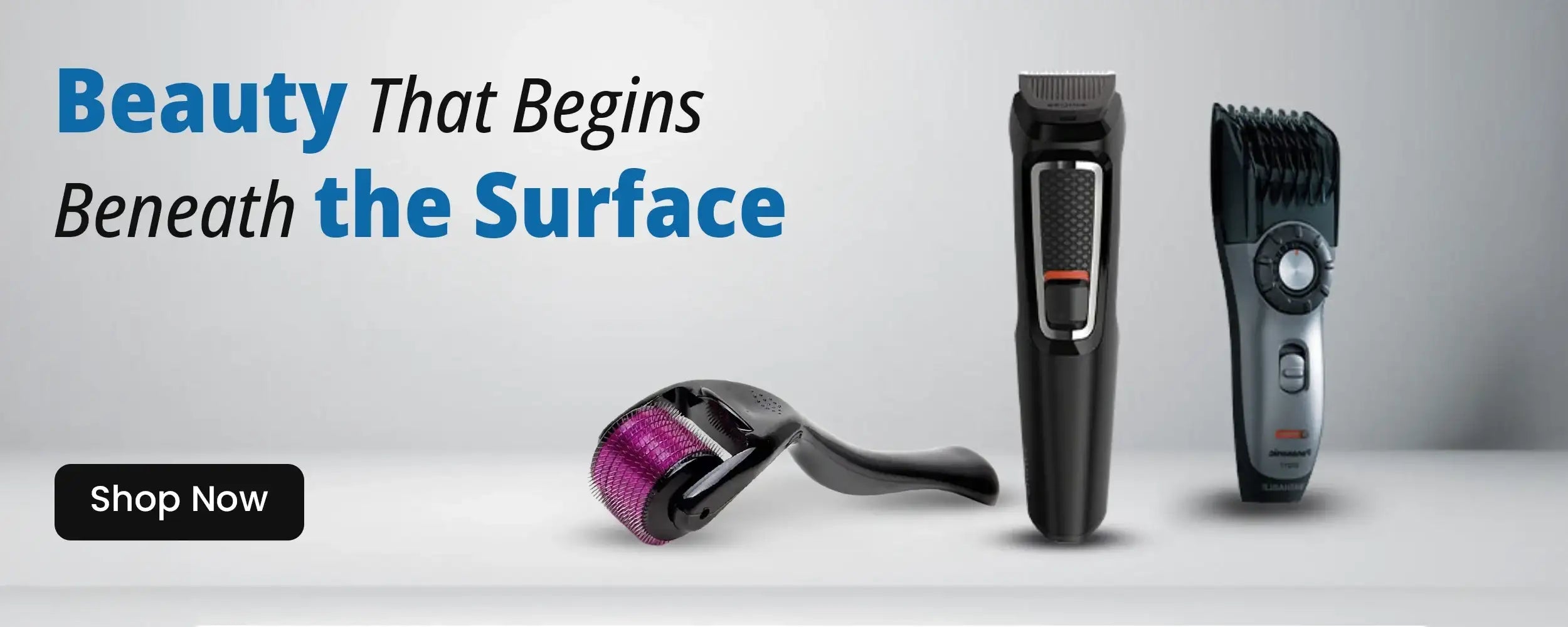 Black and silver hair clipper with adjustable blades.